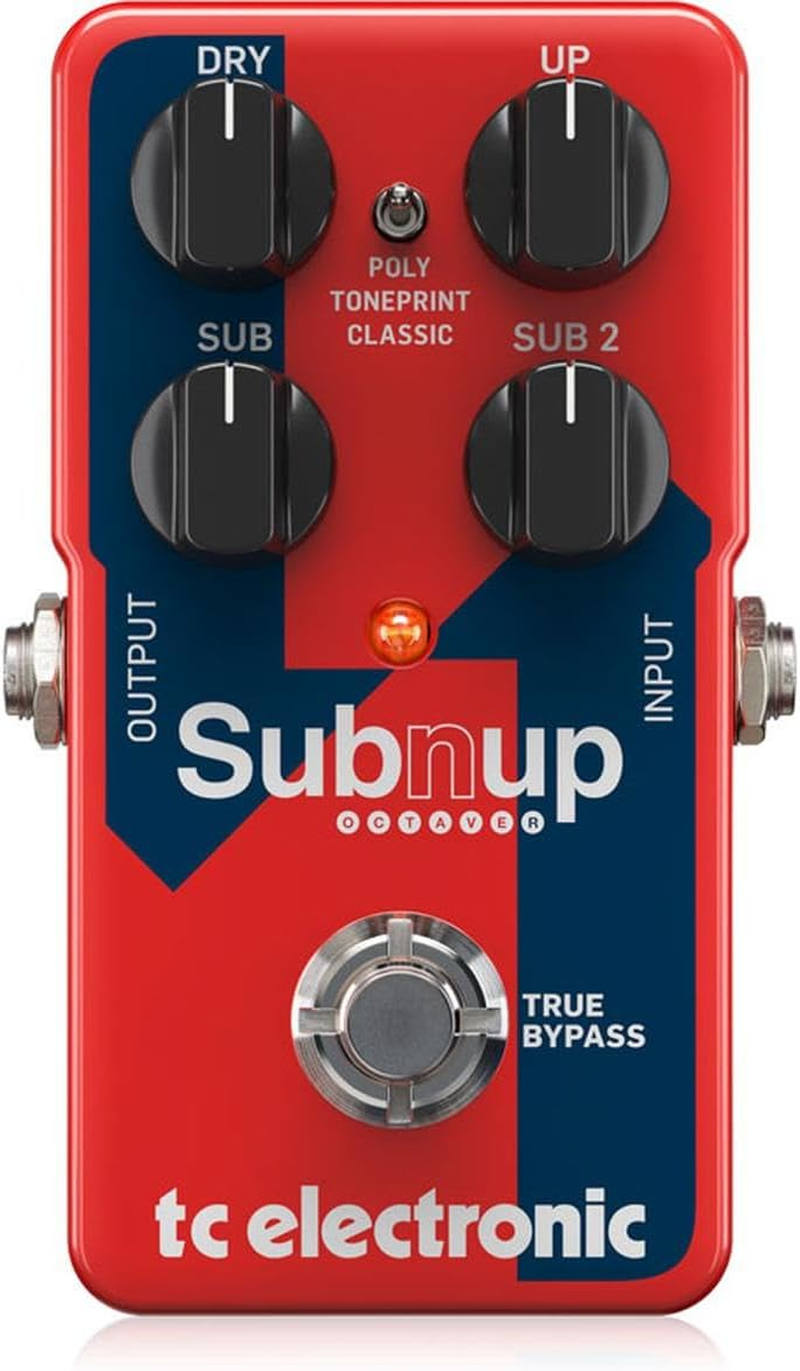 TC Electronic SUB 'N' up OCTAVER Next-Generation Polyphonic Octave Pedal with Monophonic Octaver and Built-In Toneprint Technology, Compatible with PC and Mac