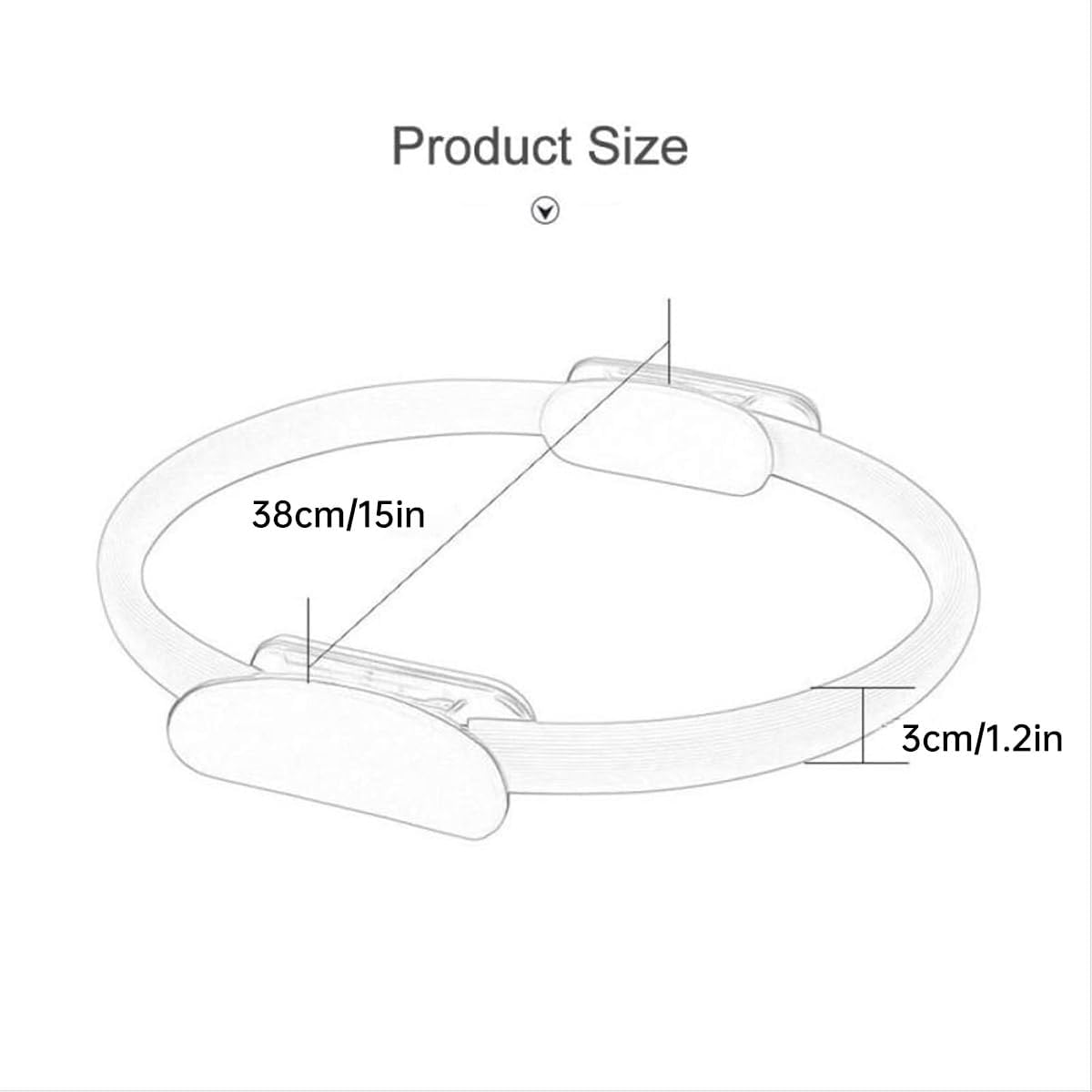 AIMALL Yoga Ring Pilates Ring Magic Ring for Fitness &ndash; Durable Fiberglass with EVA, Pelvic Floor Muscle and Full-Body Workout Equipment image number 4