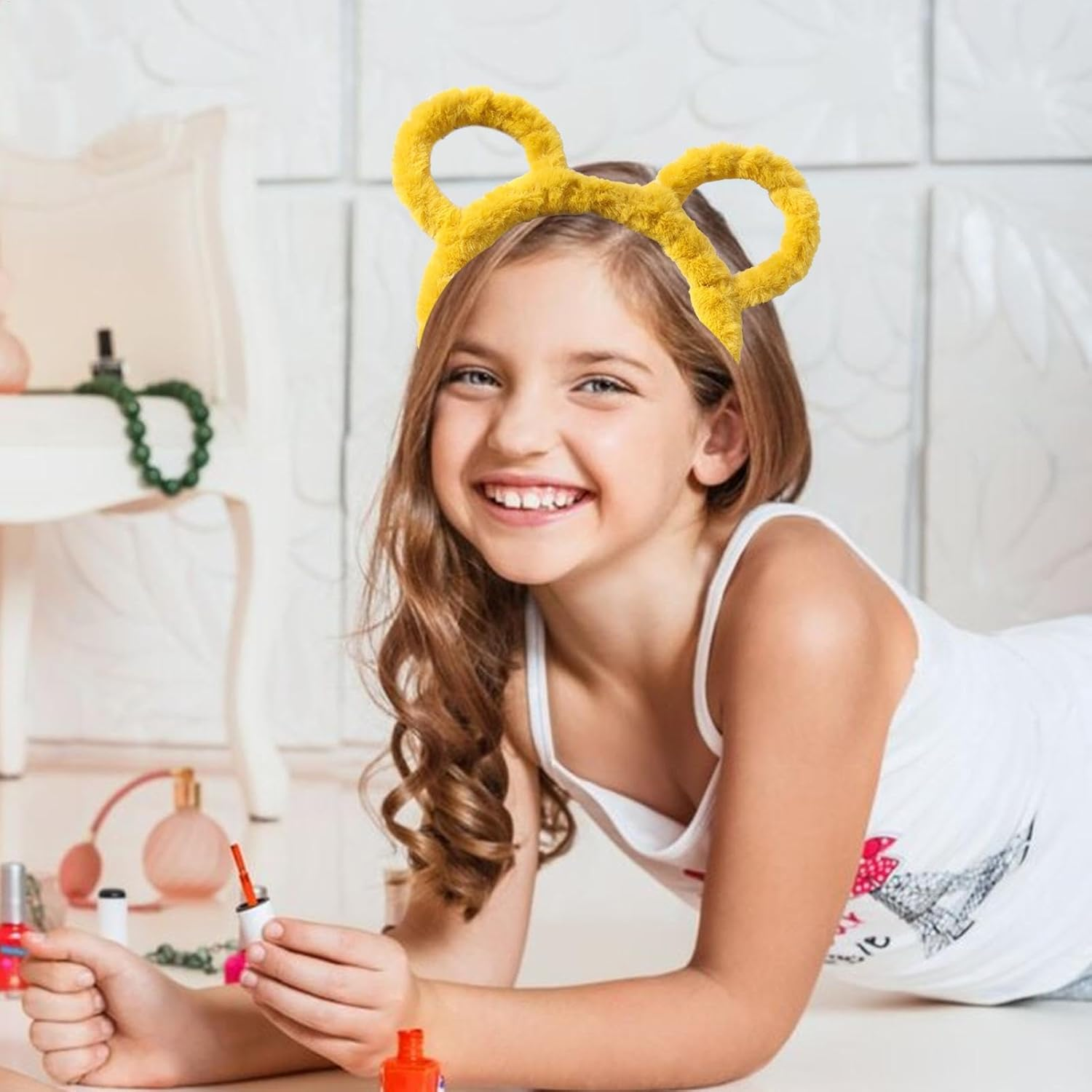 Cute Makeup Headband, Headbands for Women for Washing Face - Cute Makeup Headband for Women - Plush Headband, Soft Decorative Hair Accessories, Makeup Skincare Headband, Luminous