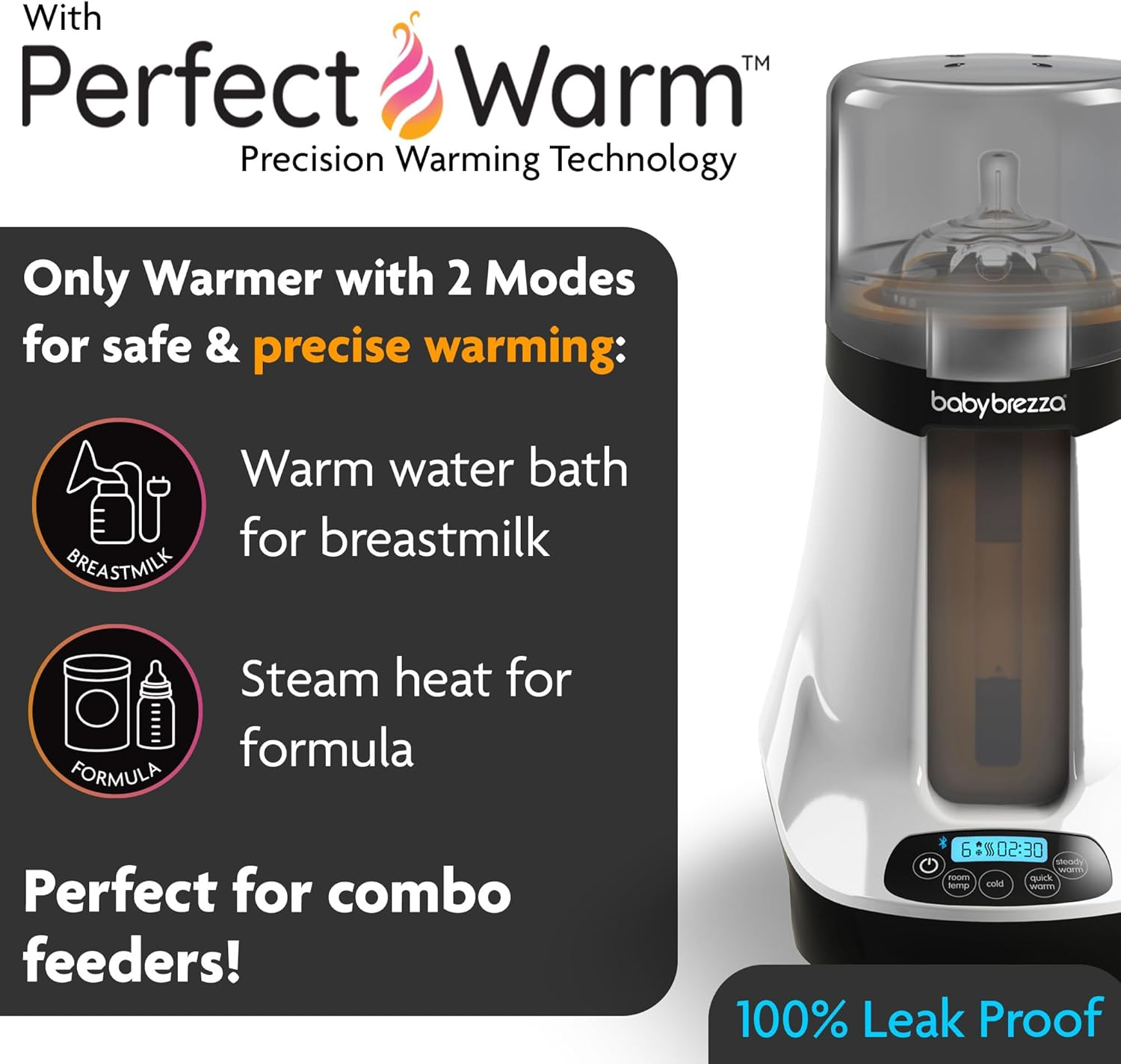 Baby Brezza Safe & Smart Electric Baby Bottle Warmer, Breastmilk Warmer + Baby Food Warmer + Defroster - Universal Warmer Fits All Feeding Bottles: Glass + Plastic &ndash; Wireless Bluetooth Control image number 6