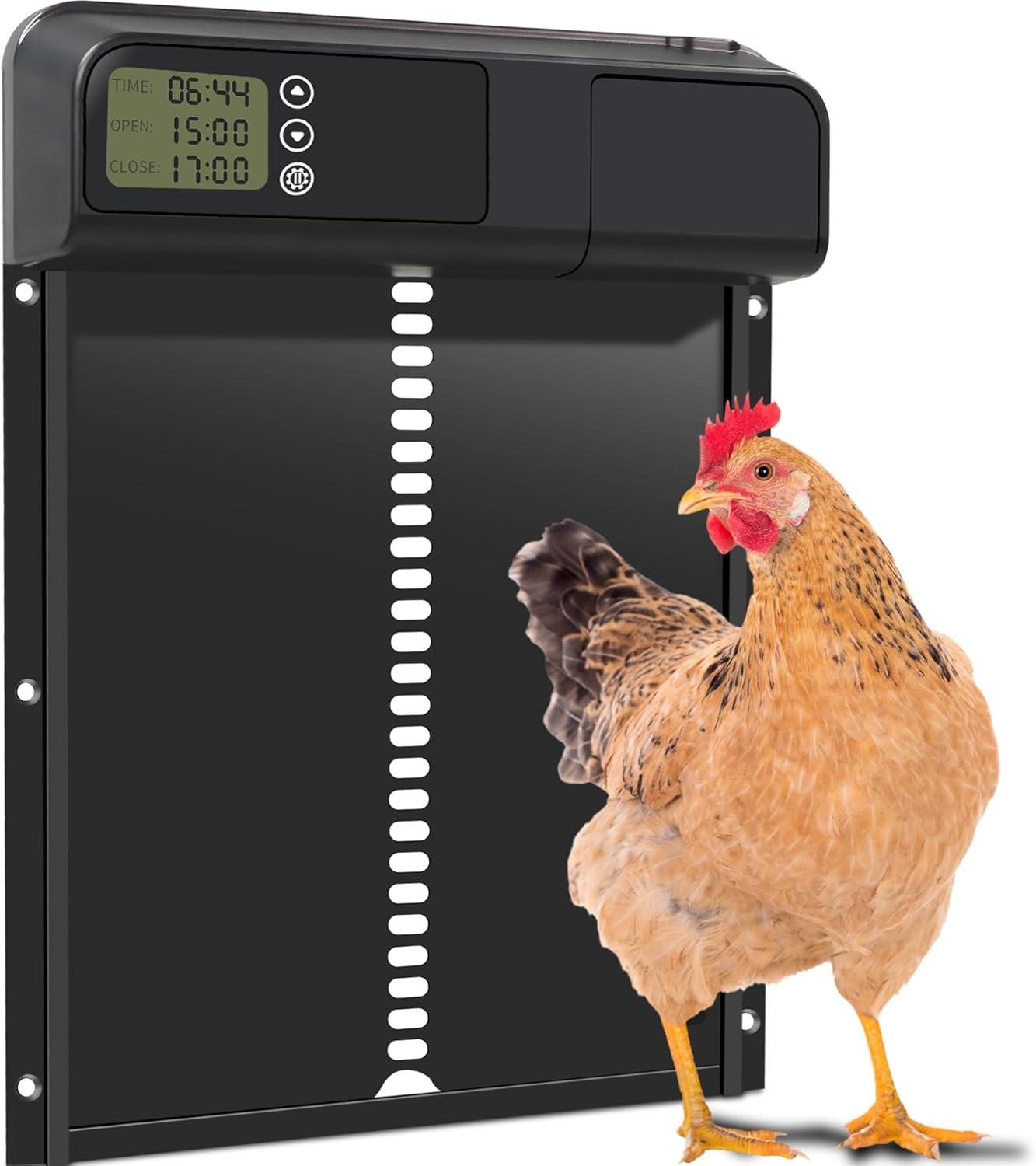Automatic Chicken Coop Door - Run Chicken Automatic Door Chicken Door Opener with Timer, Auto Chicken Coop Door Battery Powered Aluminum Door Chicken Coop Accessories, (KA01) image number 5