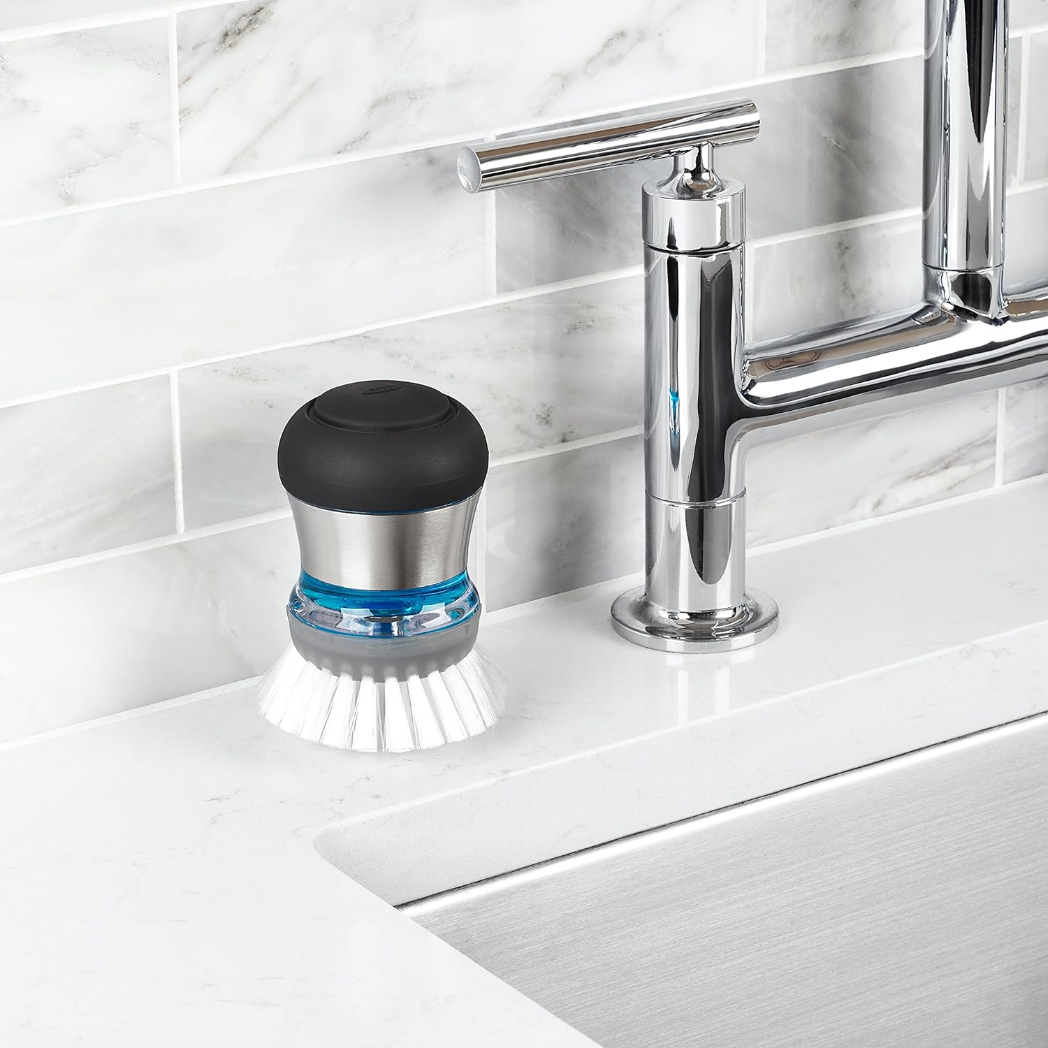 OXO Good Grips Steel Palm Brush Refills 2-Piece Set, White, 1071812