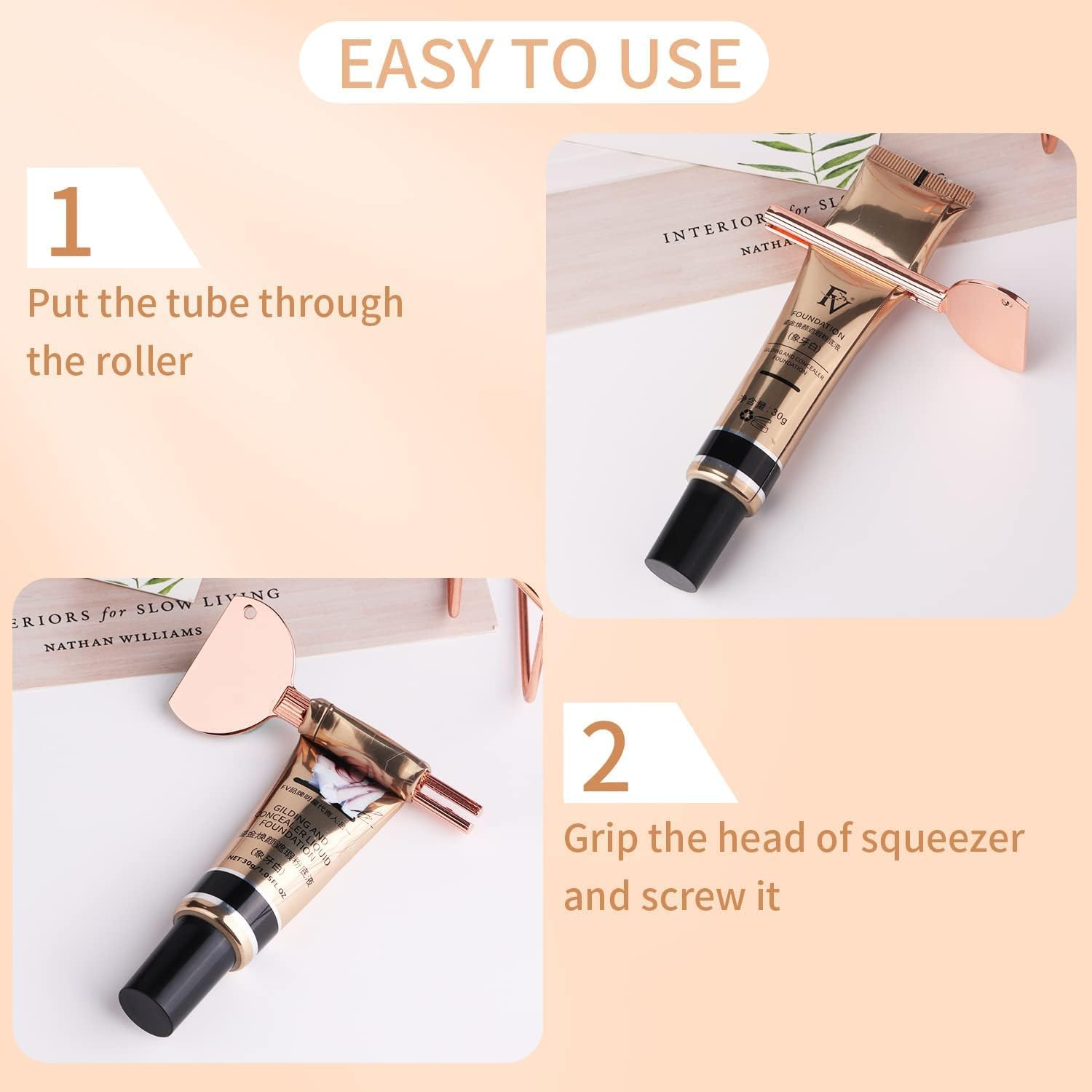 Metal Tube Presser Tube Roller Tube Wringer Key Dispenser Roller,4Pcs Metal Tube Presser Tube Roller Tube Wringer Keys Dispenser Roller,Metal Toothpaste Squeezer Tube Squeezer Key Roller Tube Squeezer image number 4