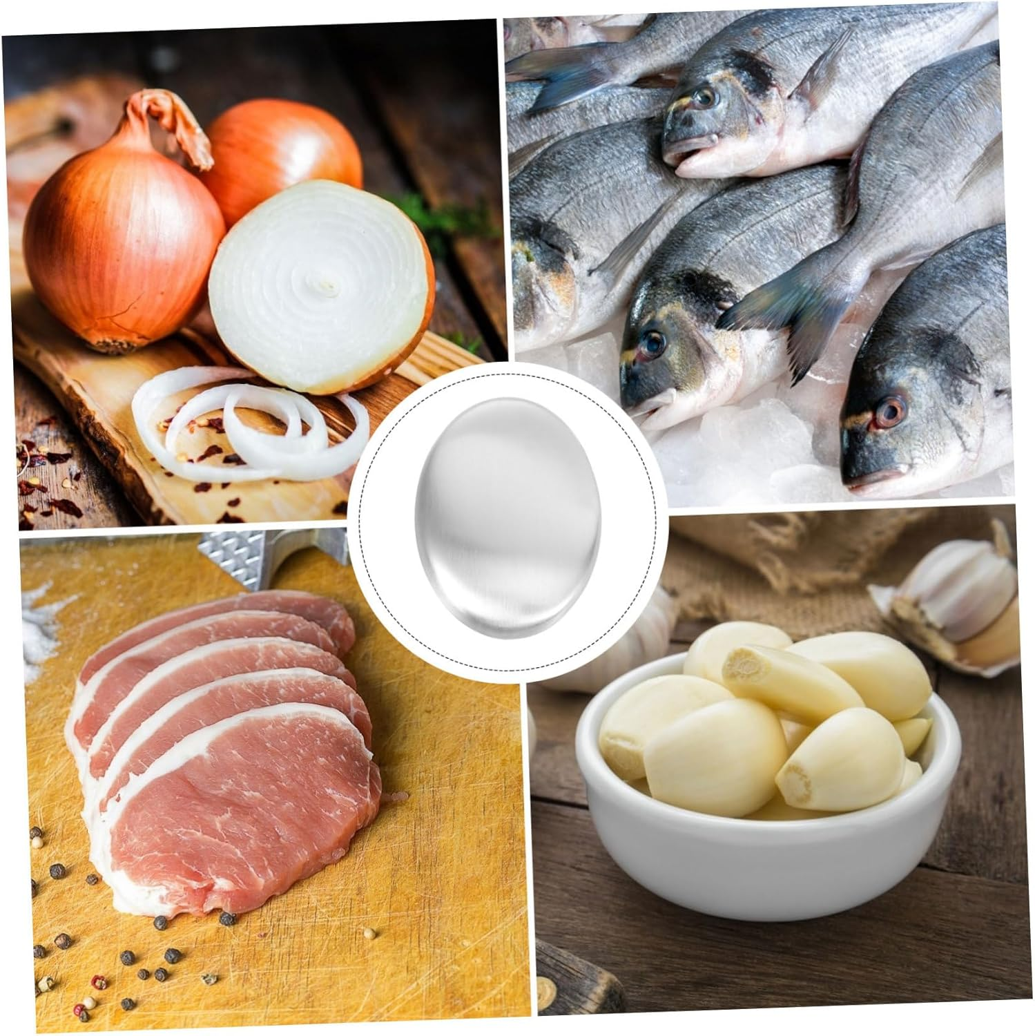 MINAOLULUS 2Pcs Metal Soap Bars Stainless Steel Odor Remover Fish Smell Kitchen Odor Absorber Soap for Home