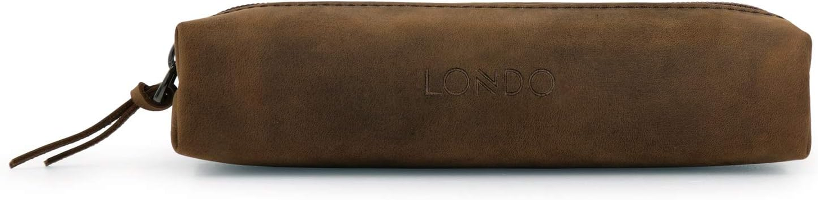 Otto Angelino Genuine Leather Zipper Pen, Pencil & Cosmetic Case image number 6