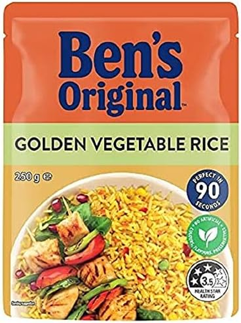 Mars Food Ben'S Original Rice Golden Vegetable 6X250G Pouch image number 2