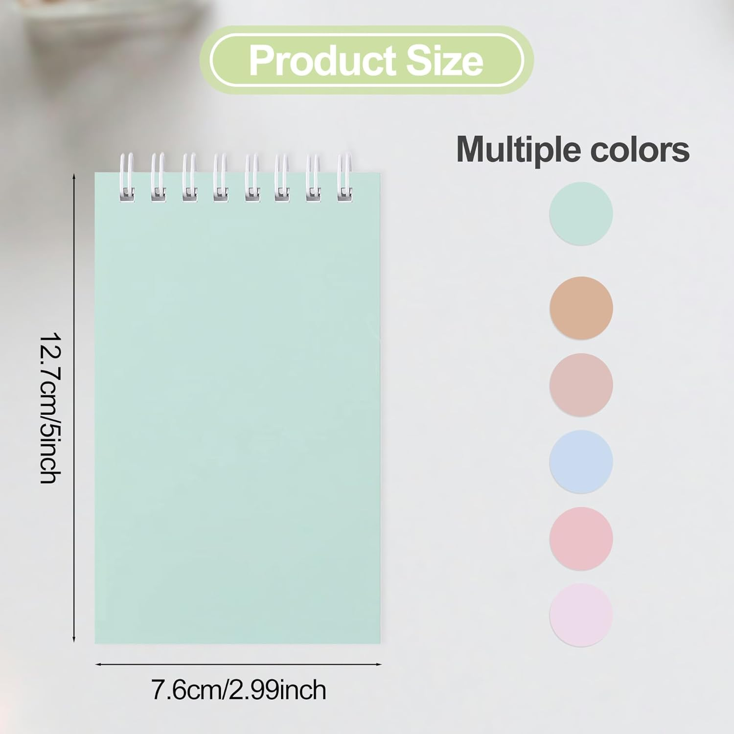 Small Pocket Notebook Mini Notebooks Bulk Small Spiral Notepads with 6 Colors, 3X5 Pocket Spiral Notepads with Lined Pages,Memo Note Pads for Kids, Work, Office, School image number 4
