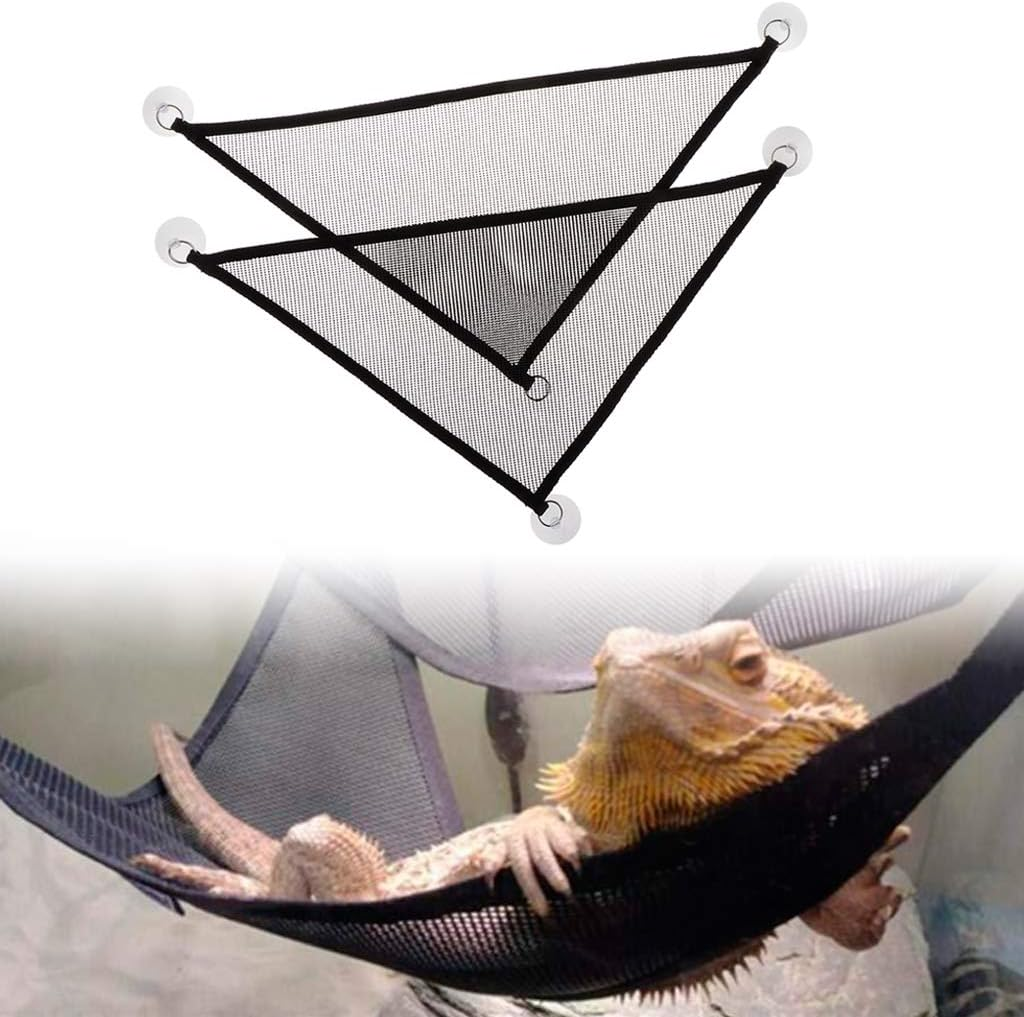 2Pcs Bearded Dragon Lizard Hammock - Breathable Mesh Geckos Hammock Reptile Hammock, Suitable for Lguanas, Axolotls, Anoles, Geckos, Snakes, Chameleon image number 5