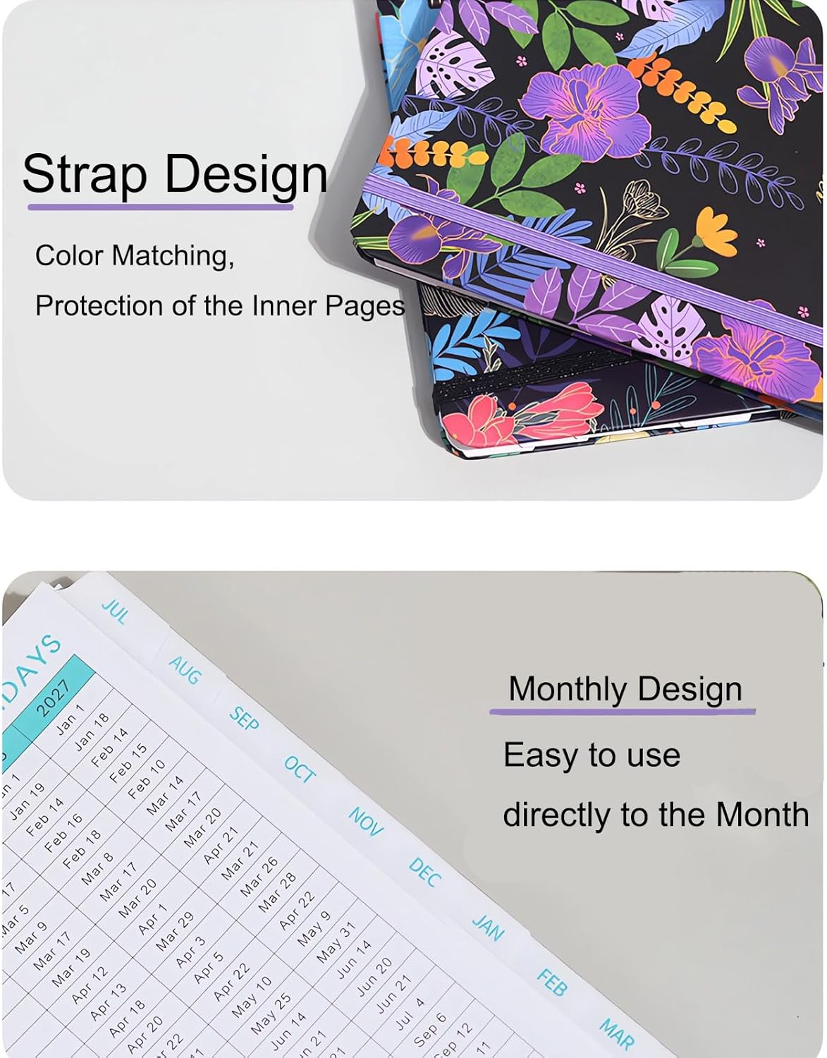 2025-2026 Planner Diary Journal Notebook Weekly Planner Memo A5 Monthly Scheduler Daily Planner Paper for Home Office School Diary Travel Gift Birthday (July 25-June 26) image number 6