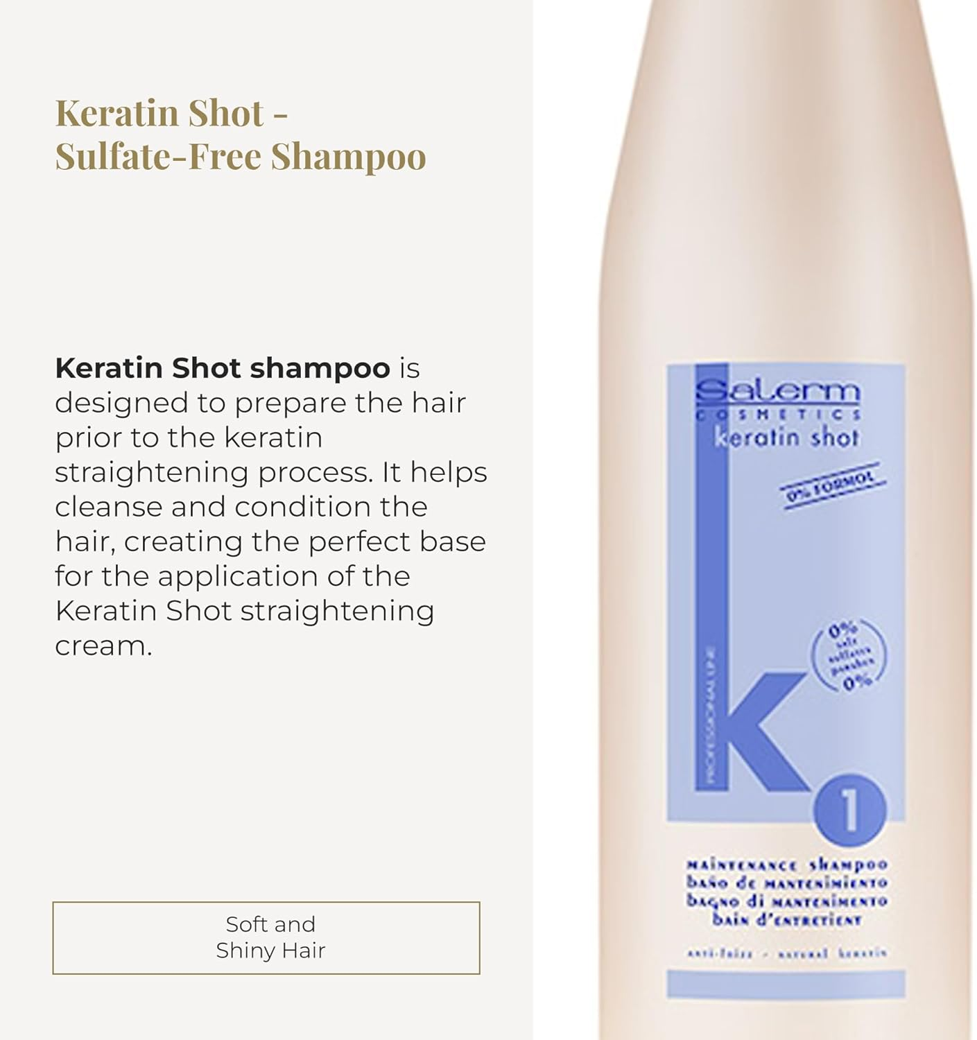 Keratin Shot Maintenance Shampoo 500 Ml image number 5