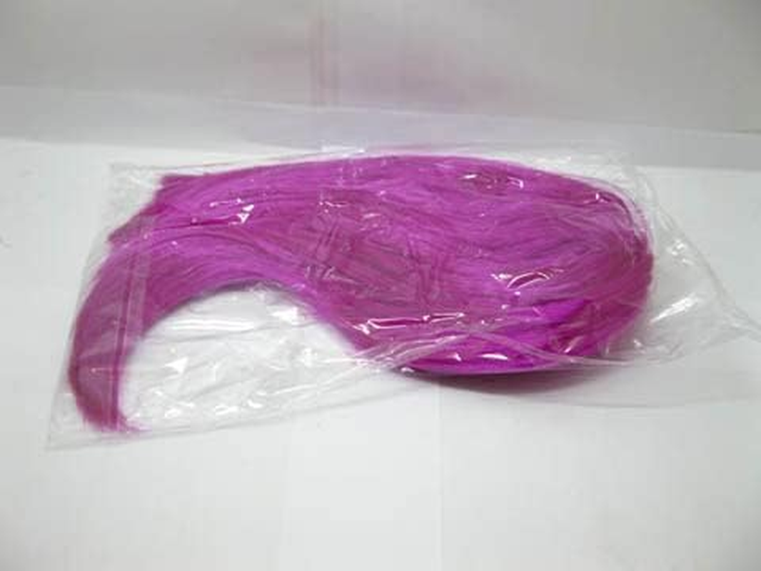 4Pc Bobo Head Style Neat Bang Short Straight Cosplay Wig Fuschia image number 1