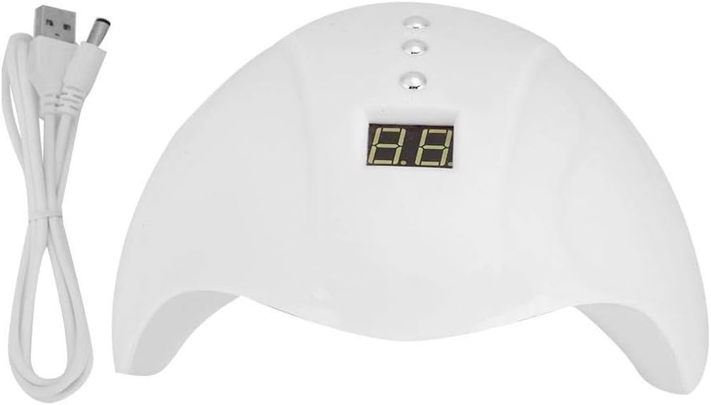 Nail Lamp,36W LED UV Nail Lamp Gel Nail Polish Dryer Quick Drying Nail Art Machine(White) image number 4