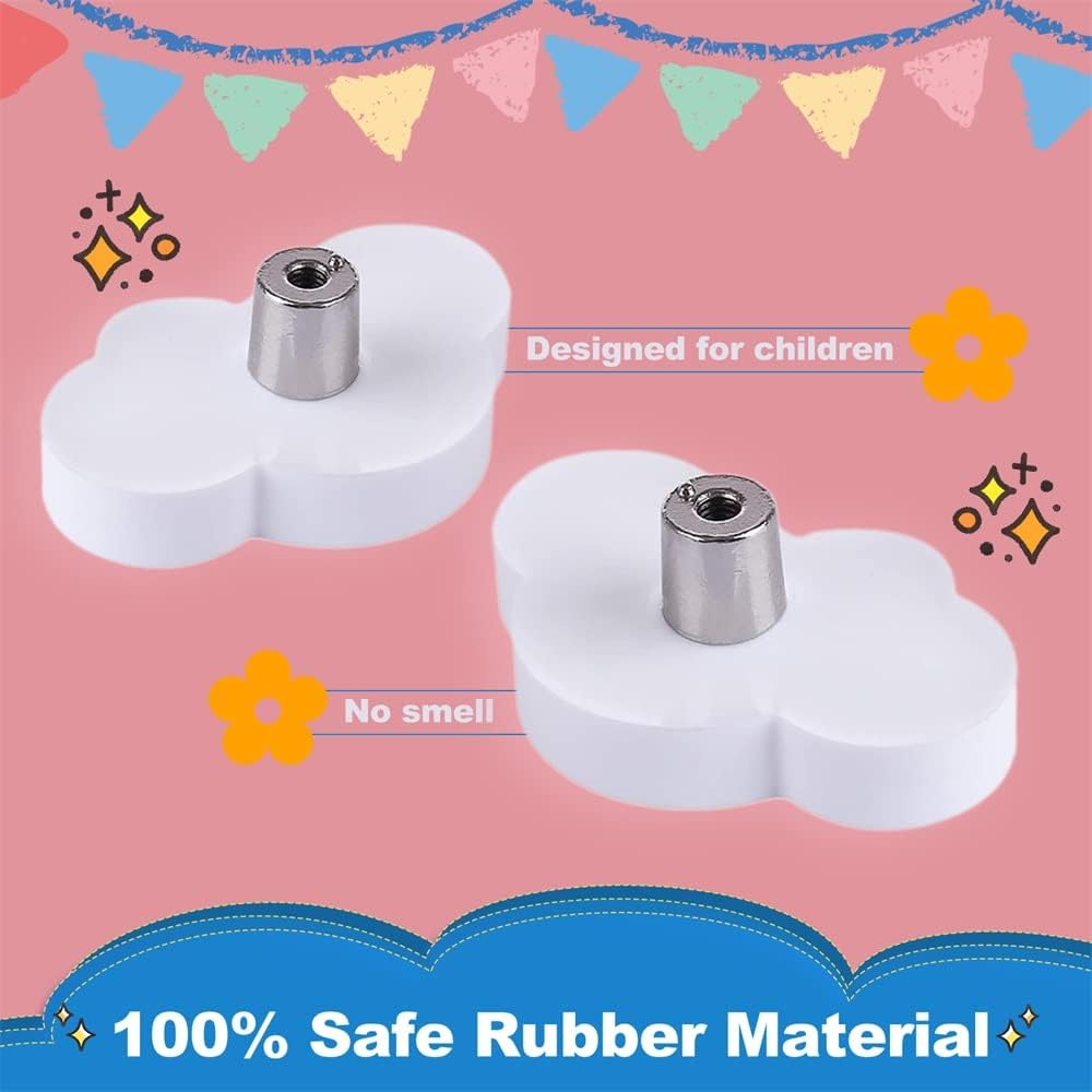 2Pcs Cloud Cartoon Furniture Cupboard Dresser Cabinet Handles Kids Room Door Wardrobe Hardware Pulls Knobs Small(Single Hole) image number 2