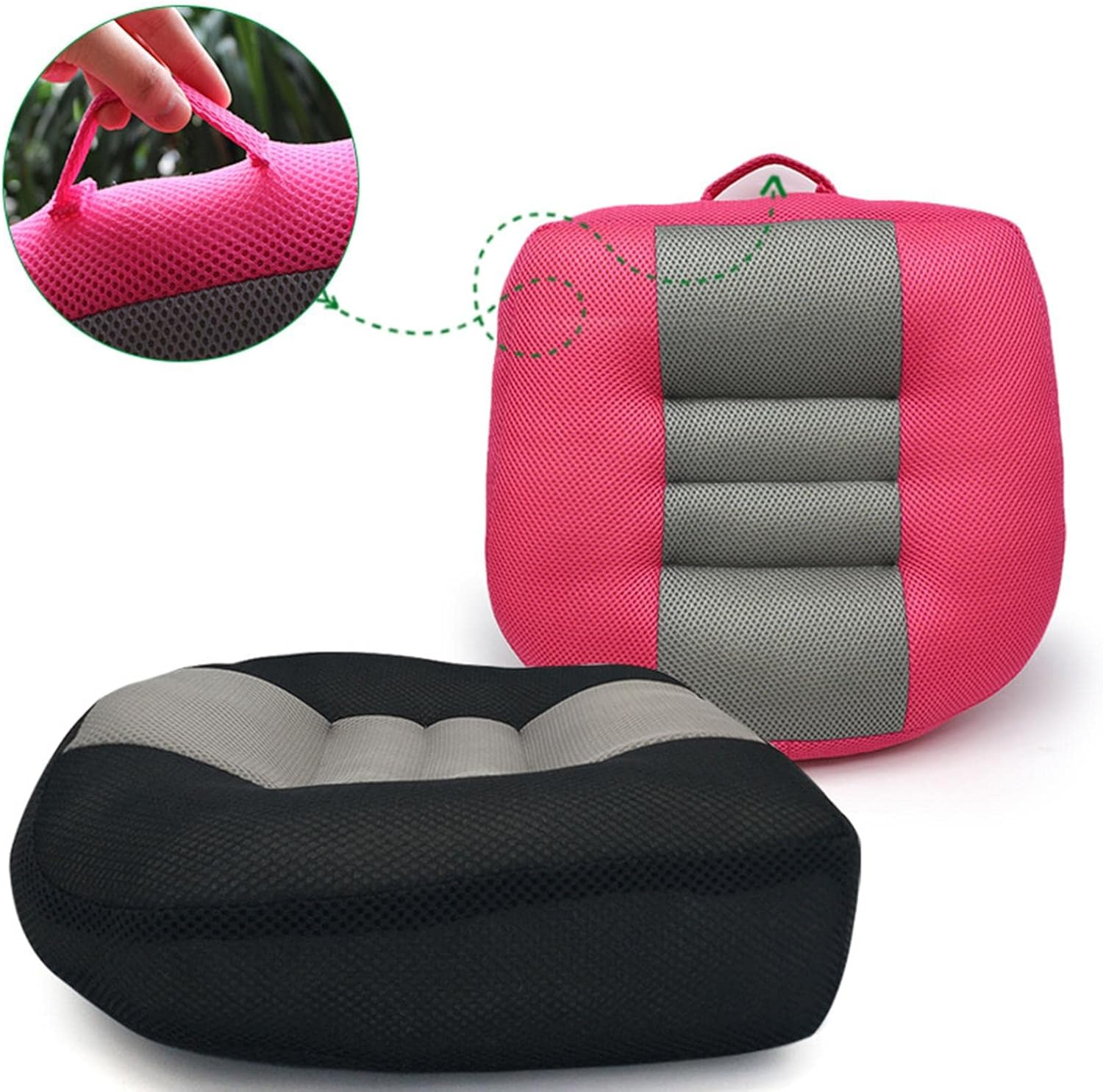 Magideal Car Cushion Heightening Height Boost Mat, Pad Angle for Car, Office,Home, Black - Black image number 6