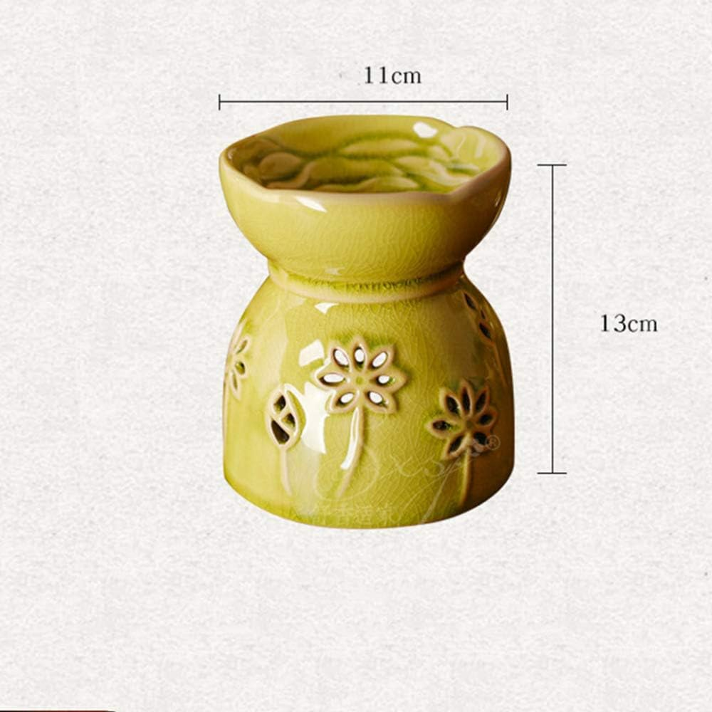 Sculpture Statue Antiques Collectables，Ceramic Tea Light Holder/Wax Melt Warmer, Great Essential Oil Burner Aromatherapy Diffuser for Living Room, Balcony, Spa Yaga Meditation,C (Color : C) image number 1