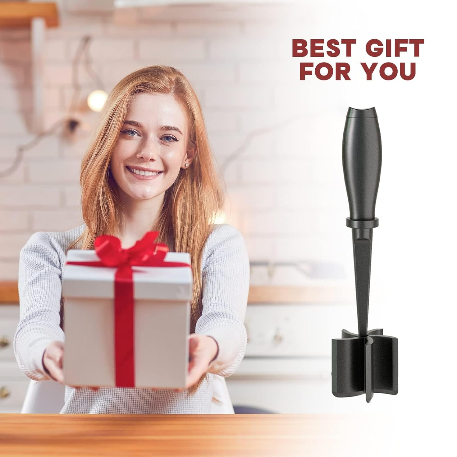 2PCS Meat Chopper Hamburger Chopper Premium Heat Resistant Masher and Smasher for Hamburger Meat, Ground Beef, Ground Turkey and More, Nylon Ground Beef Chopper Tool and Meat Fork image number 5