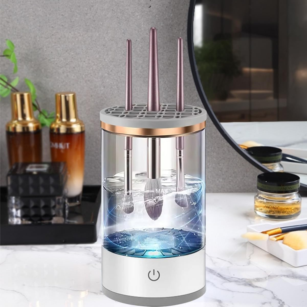 Electric Makeup Brush Cleaner - Professional Makeup Brush Cleaning Machine，Automatic Electric Makeup Brush Cleaner，Fast & Efficient Cleaner for Brushes image number 5
