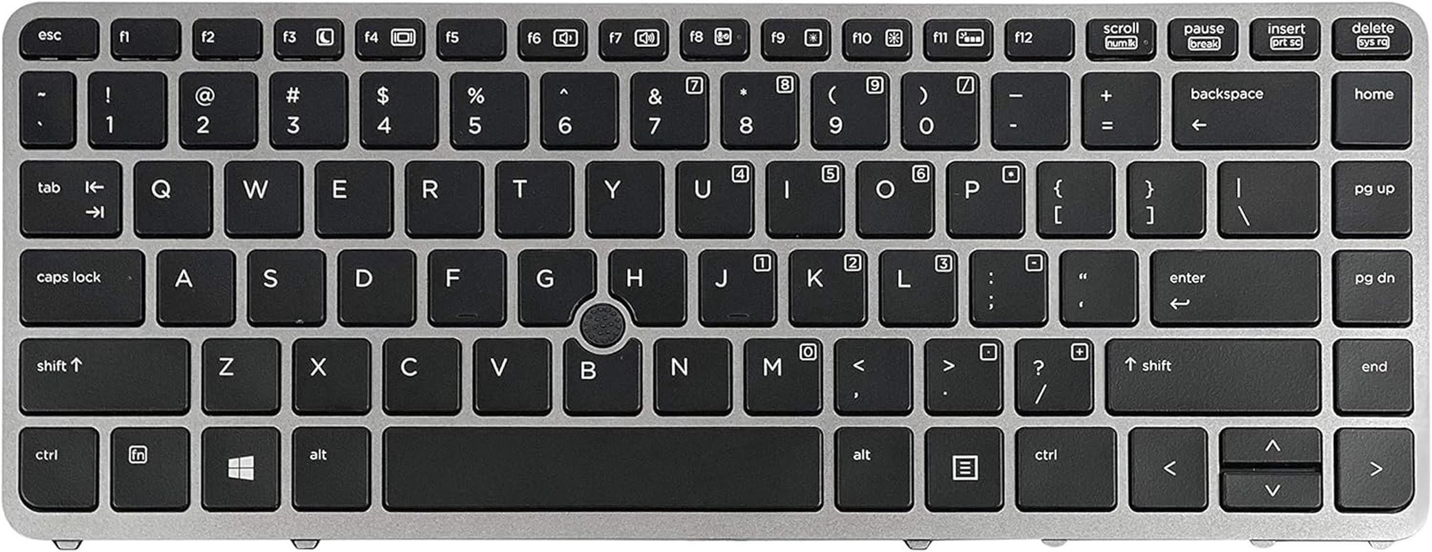 Replacement New US Backlit Keyboard with Pointer for HP 840 G1, 845 G1, 850 G1, 840 G2, 845 G2, 850 G2 image number 4