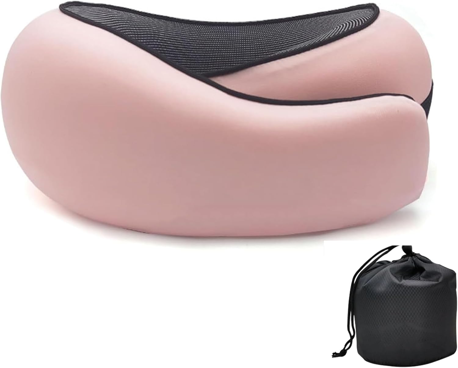 OZKEY Travel Pillows for Airplanes, 2024 New Travel Pillow, Relax with Plush Memory Foam, Travel Neck Pillow Memory Foam for Traveling Suitable for Airplanes, Offices and Cars (Black) - Black image number 4