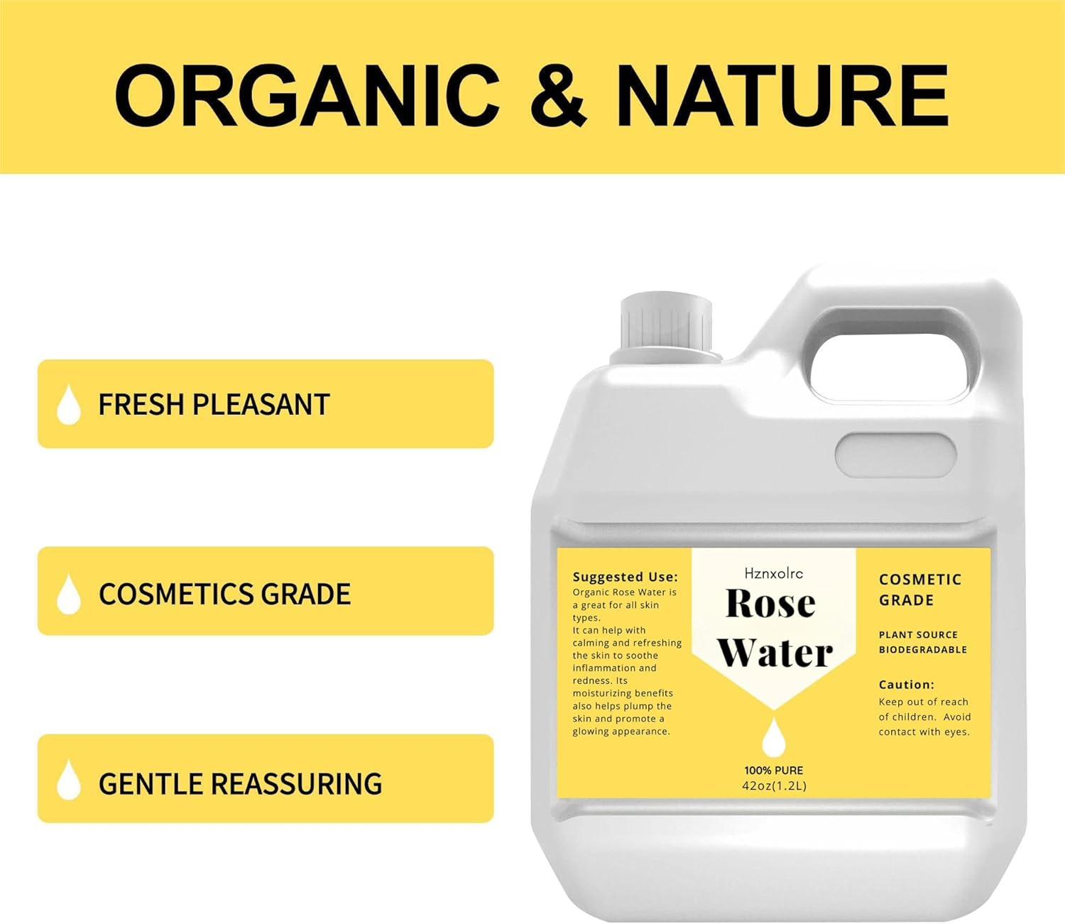 42 Fl Oz Rose Water for Face Hydrating Mist, 100% Pure Rose Water, Cleanses & Softens, Promotes Healthy Cell, Suitable for All Skin Types image number 5