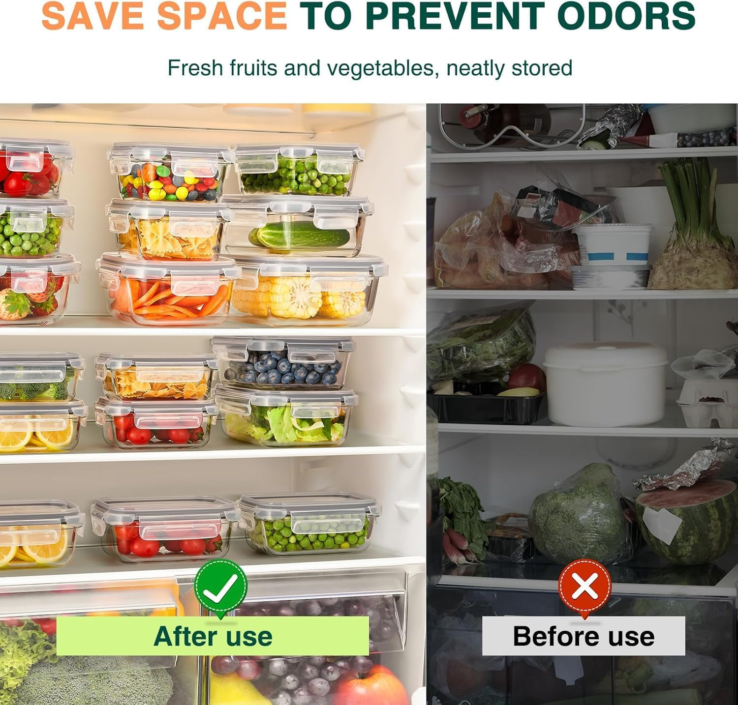 DULCE DOM 10 Pack Glass Containers with Airtight Lids (1040Ml/35Oz) Bpa-Free for Kitchen Storage & Organisation Meal Prep, Lunch Box Stackable Glass Containers for Kitchen Office & Camping image number 4