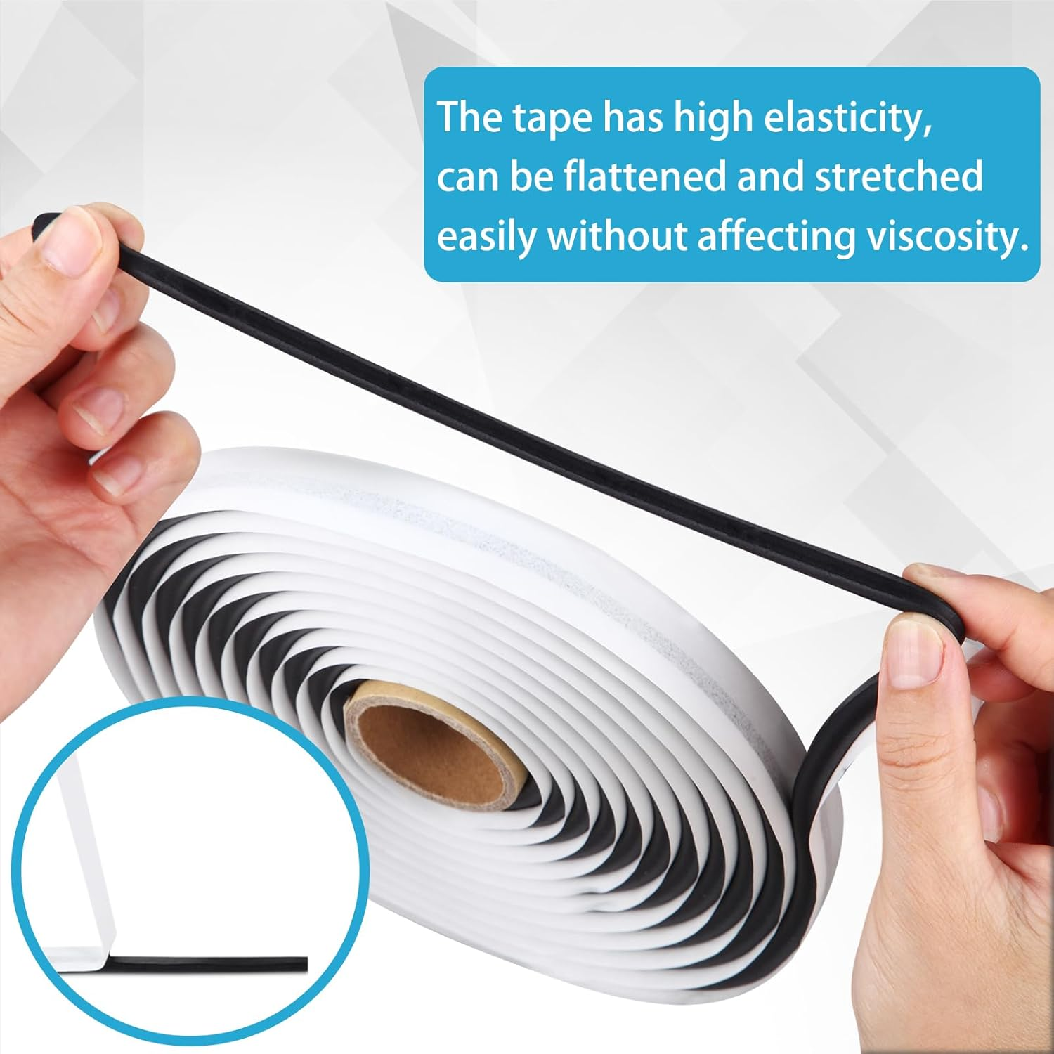 TAGLLY Butyl Sealant Tape, 13Ft Butyl Rubber Sealant Headlight Glue Sealant Rope for Automotive (Car, RV, Marine) for Installing Car Part, Windows, Doors and Windshield Etc. image number 5