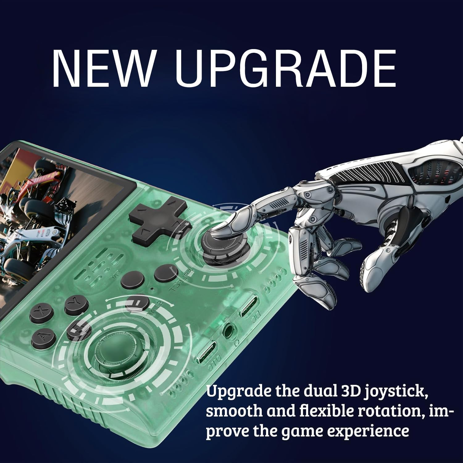 R40S Pro Retro Game Console,Portable Handheld Video Game Console ，3.5 Inch IPS Screen with 256G Card &30000+ Games,Built in 45 Emulators,3800Mah Battery (Purple) image number 2