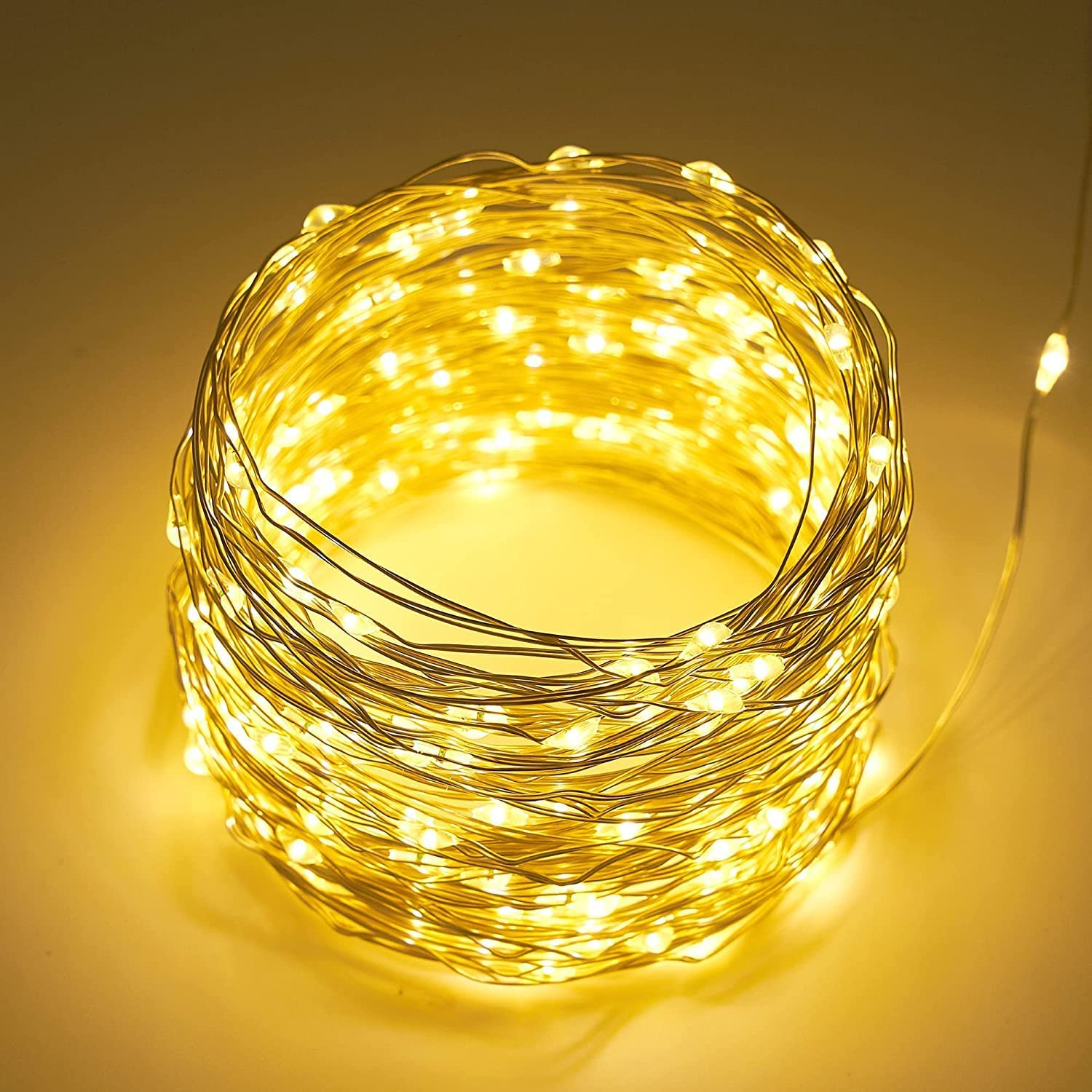 Solar String Lights Outdoor, HF 10M 100 LED Solar Powered Fairy Light with 8 Lighting Modes, Waterproof Copper Wire Tree Lights Lights for Christmas Party Decoration (Warm White-1 Pack) image number 4