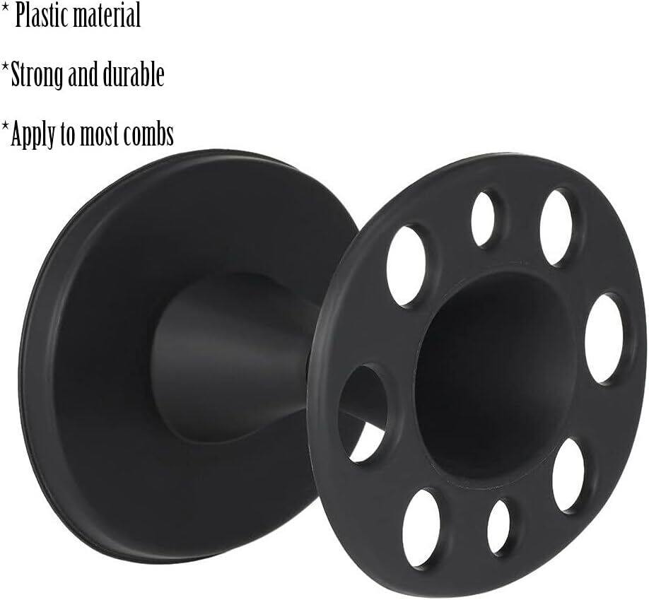 AKOAK 1 Pack Comb Display Rack Circular Plastic Hair Brush Storage Frame Professional Salon Hair Perm and Hair Dye Storage Tool Accessories (Black) image number 2