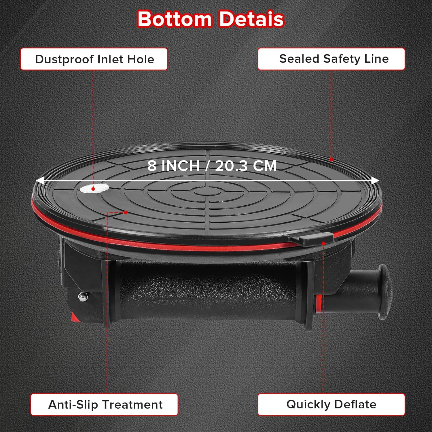 Glass Suction Cups,8"Heavy Duty Suction Cups 662 Lbs Load Capacity Powerful Industrial Glass Suction Cups for Lifting Large Glass Tile Granite image number 5