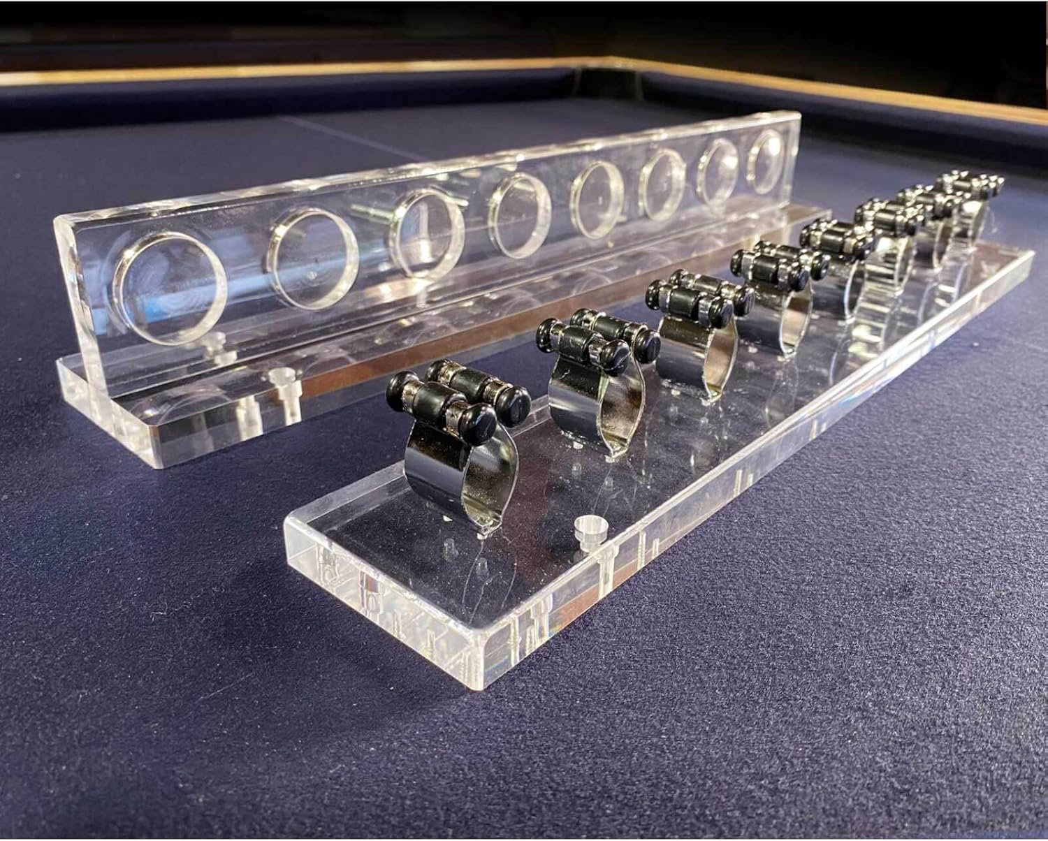 SPORTIVO DI VINCI Acrylic 2Pc Pool Snooker Billiards Wall Cue Rack Holder 8 Cues image number 2