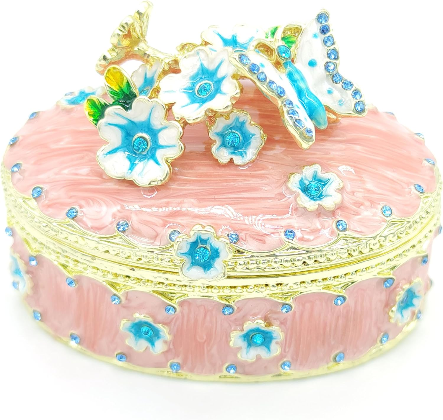 Strawberry Jewelry Trinket Box Hinged Unique Gifts for Women Handmade Home Decor(Pro)