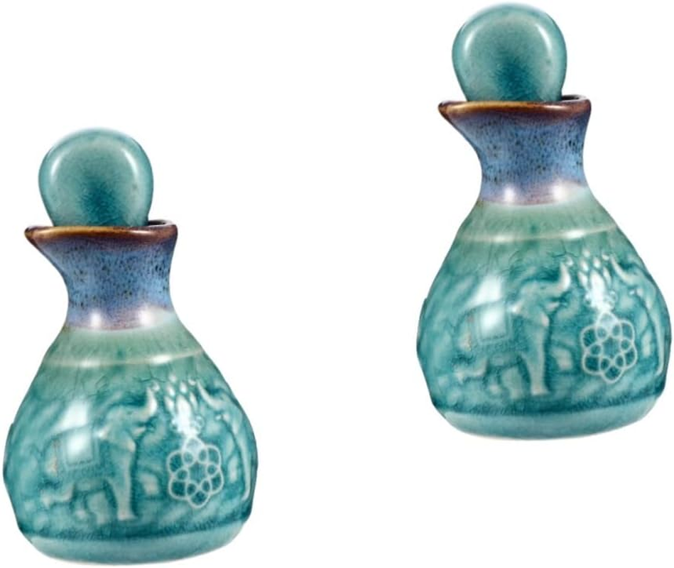 Beavorty Ceramic Essential Oil Perfume Bottle for Subpackaging Compact Dropper Bottle Spray Function for Travel Toiletry Needs