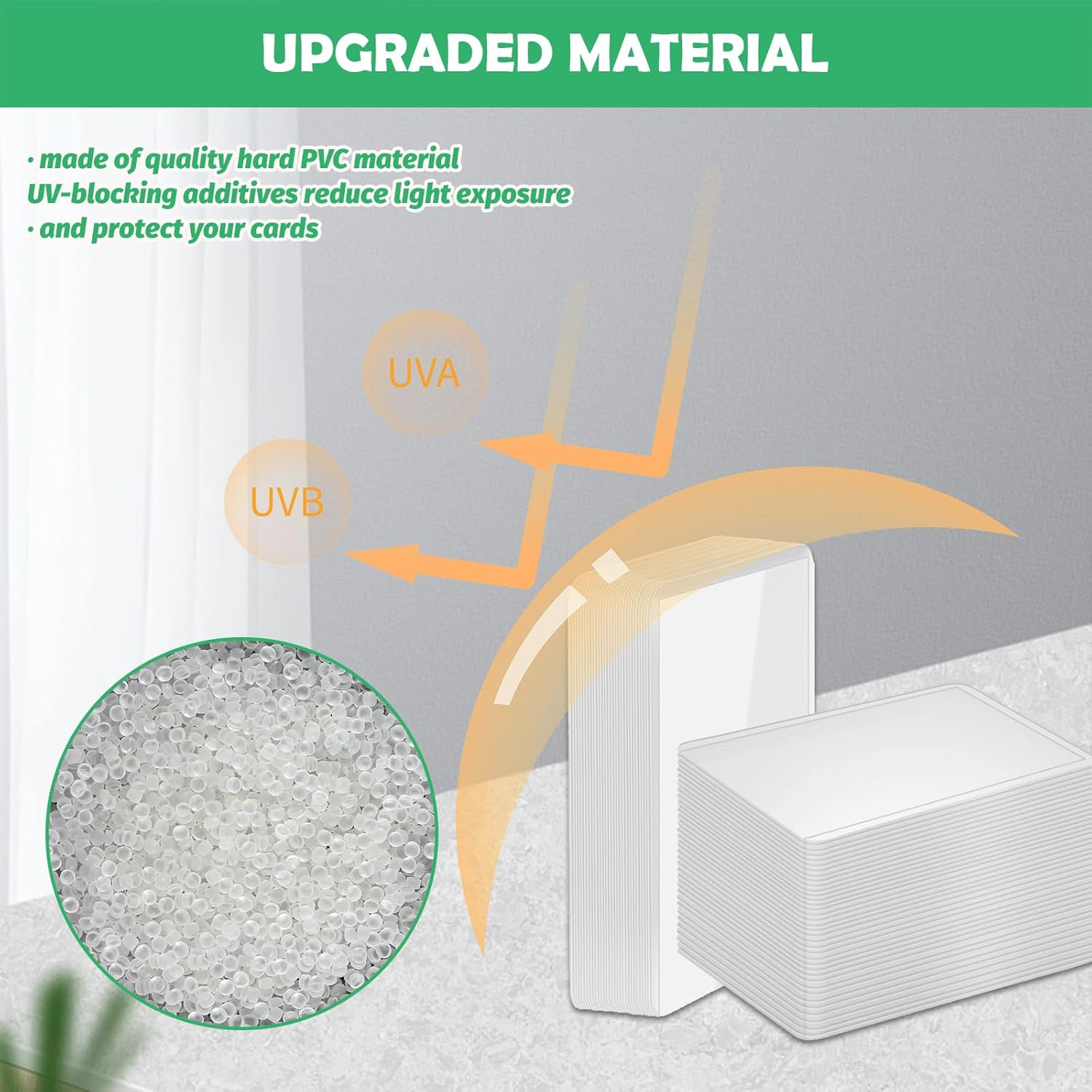 Yauhar 100Pcs 3"X4" PVC Trading Card Holder, Hard Plastic Protective Sleeves, Standard Size Clear Toploader for Sports Cards image number 3