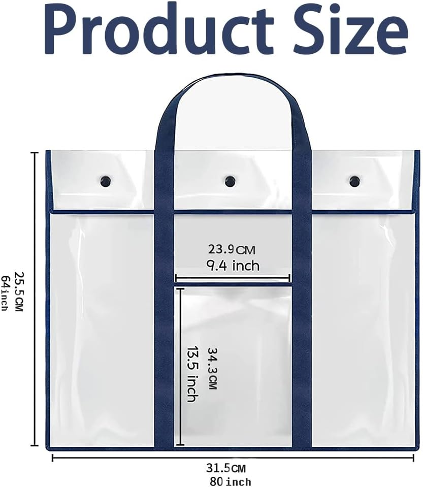 3Pcs Large Waterproof Art Portfolio Bag with Handle, A2/A3/A4 Paper Art Portfolio Artist Carry Bag, Art Carrying Case, Artwork Portfolio Case, Files Tote Bag for Poster Sketch Drawing Photography image number 1