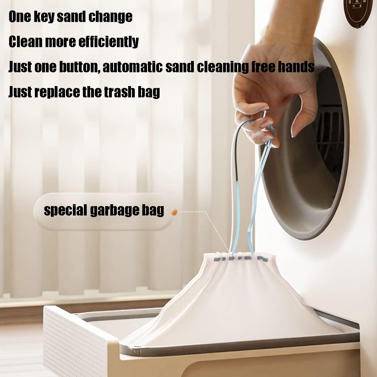 Self-Cleaning Cat Litter Box, Self Cleaning Automatic Air Purifier, No More Scooping the Smart Cat Litter Box for Multiple Cats, APP Binding Intelligent Monitoringlarge Splash-Proof Cat Supplies image number 3