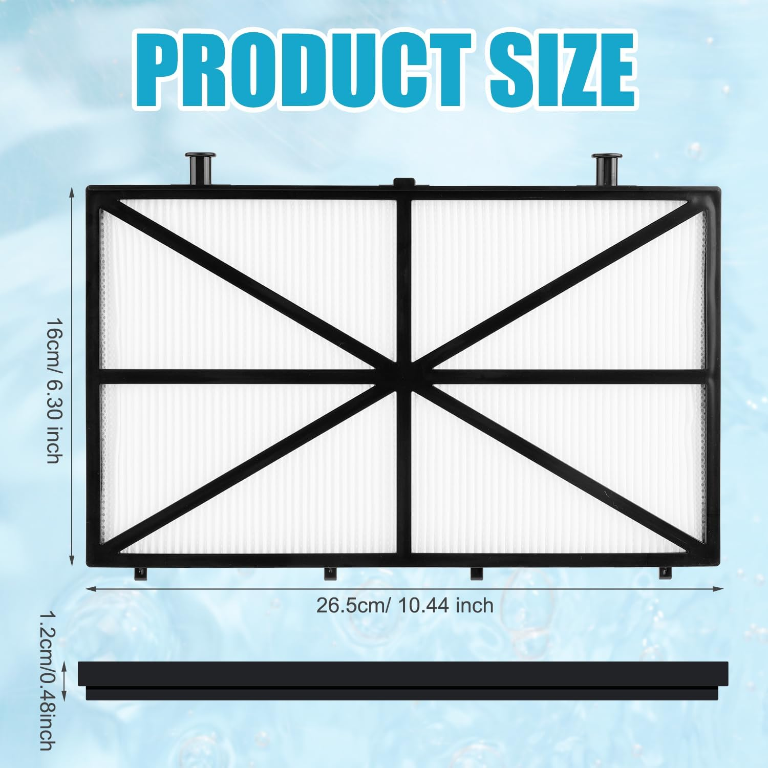 2Pcs Ultra Fine Cartridge Filter Panels, Pool Cleaner Filter Cartridge Pool Cleaner Replacement Parts Compatible with Dolphin M200/M400/M500 Nautilus CC plus Pool Cleaning Robots image number 5