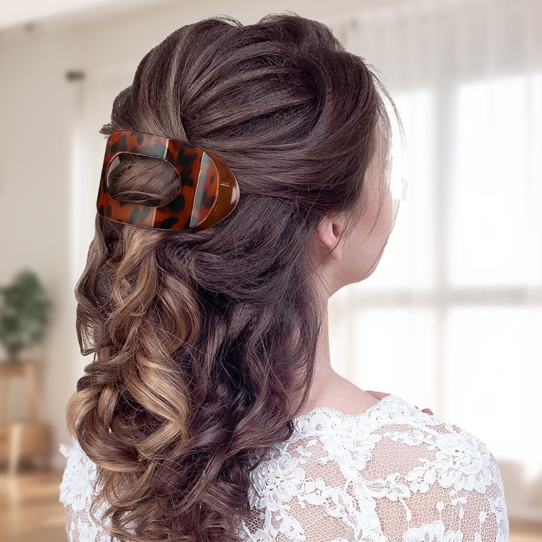 QOWIJEX Pack of 5 Duck Beak Hair Clips, Flat Women'S Flat Claw Clip, Non-Slip Hair Clip, Strong Hold, Side Hair Clips for Thick and Thin Hair image number 5