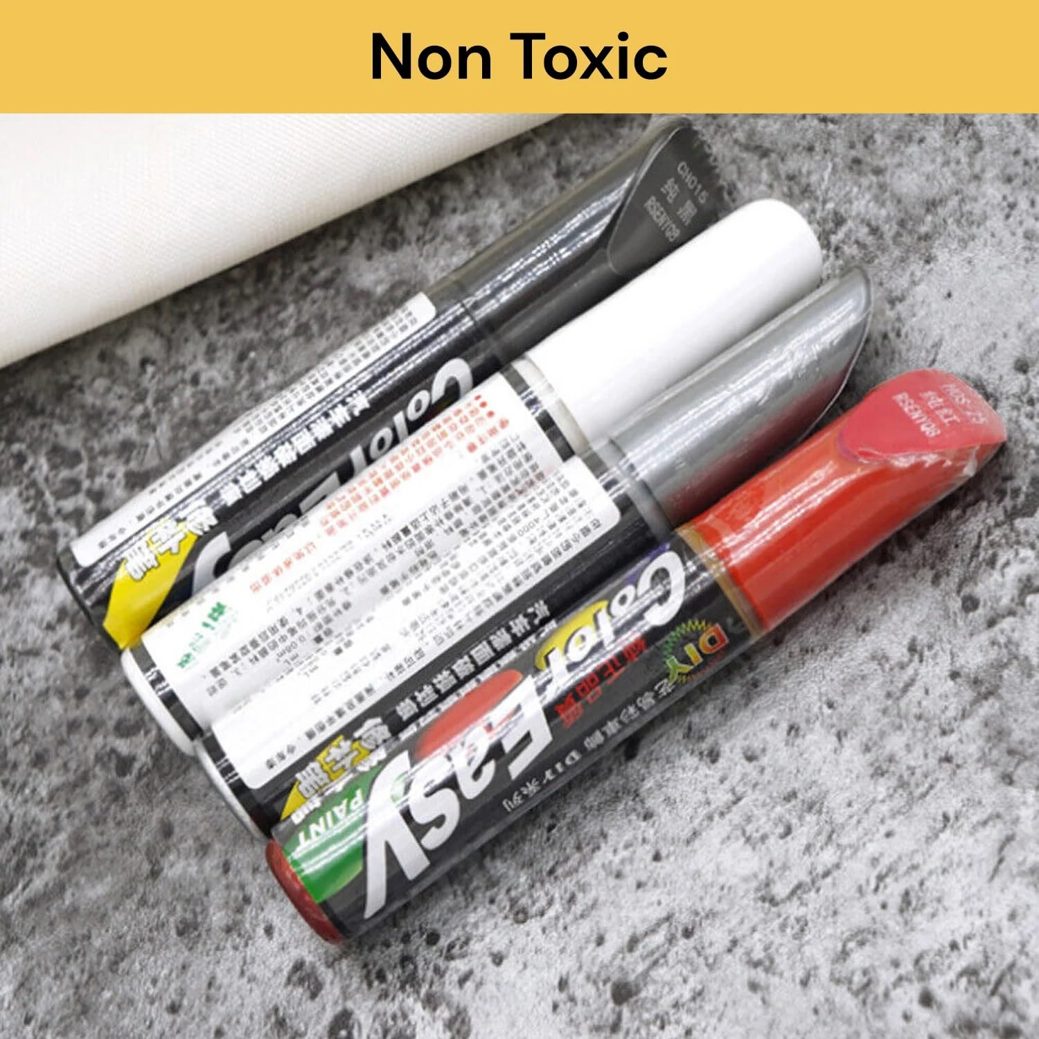 EZONEDEAL Car Scratch Removal for Deep Scratches - Auto Touch-Up Paint Black - Car Paint Repair (Black) - Red image number 4