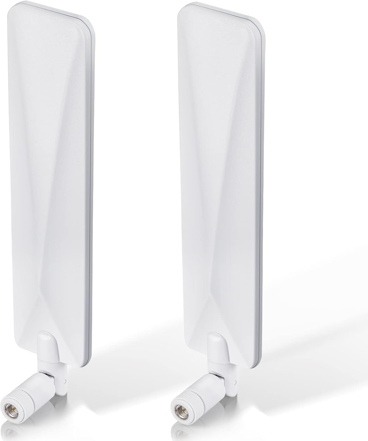 Bingfu Network SMA Male White Antenna (2-Pack) Compatible with Wireless CPE Router Gateway Industrial Iot Router Trail Game Camera Outdoor Security Camera