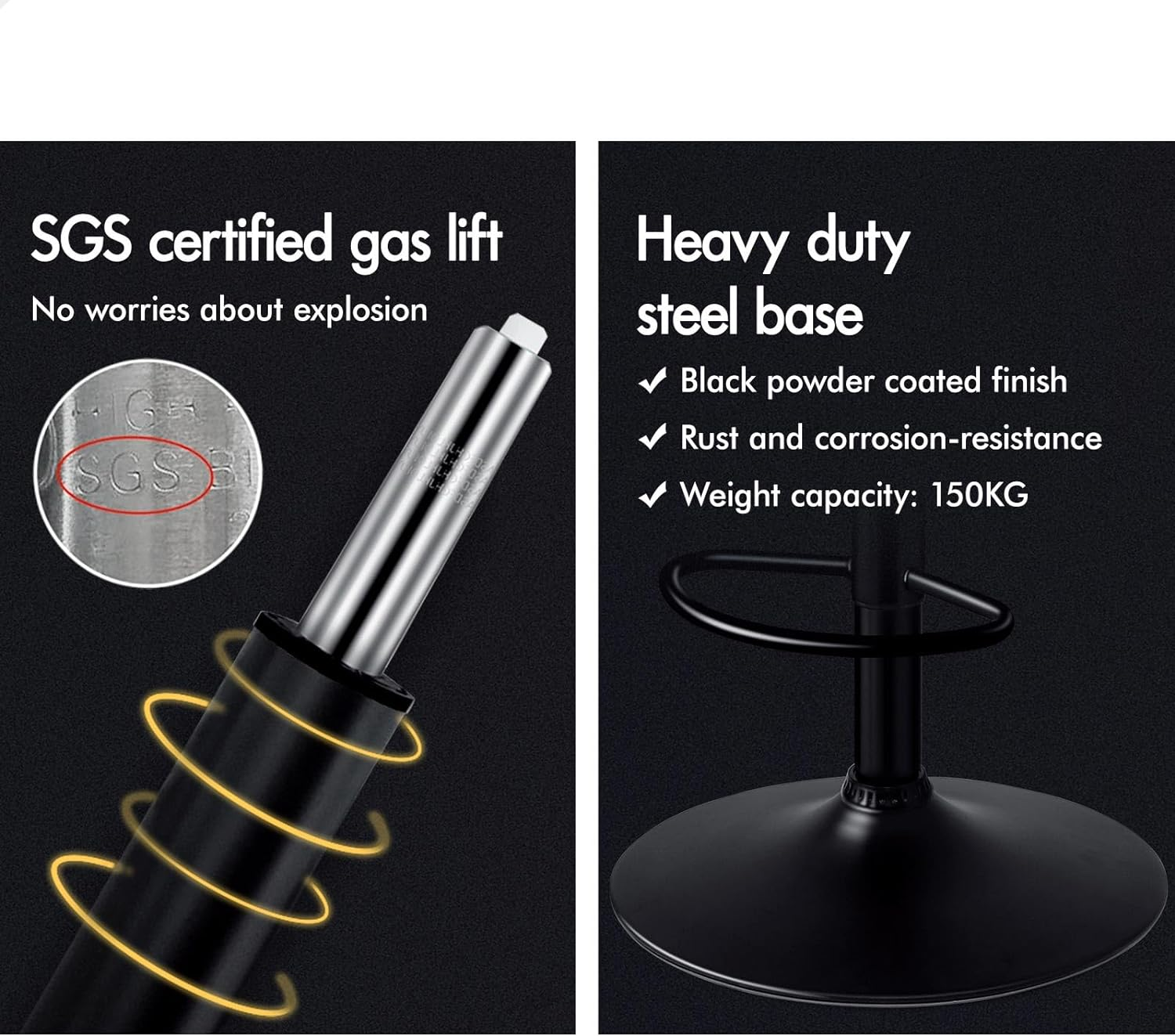 ALFORDSON Set of 4 Bar Stool Adjustable Kitchen Stool Swivel Counter Wooden Dining Chair in 61-82Cm Seat Height Gas Lift, White Bar Sets for Home Dining Room Cafe Shops Bars, Ramiro Fabric Grey image number 1