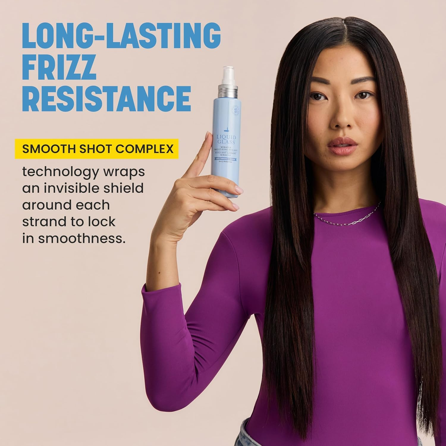 Drybar Liquid Glass Miracle Smoothing Sealant for Fine-Medium Hair - Travel Size | Heat Protectant for Hair, Lasts through 3 Washes for Long-Lasting Frizz Resistance and High-Shine Finish image number 4