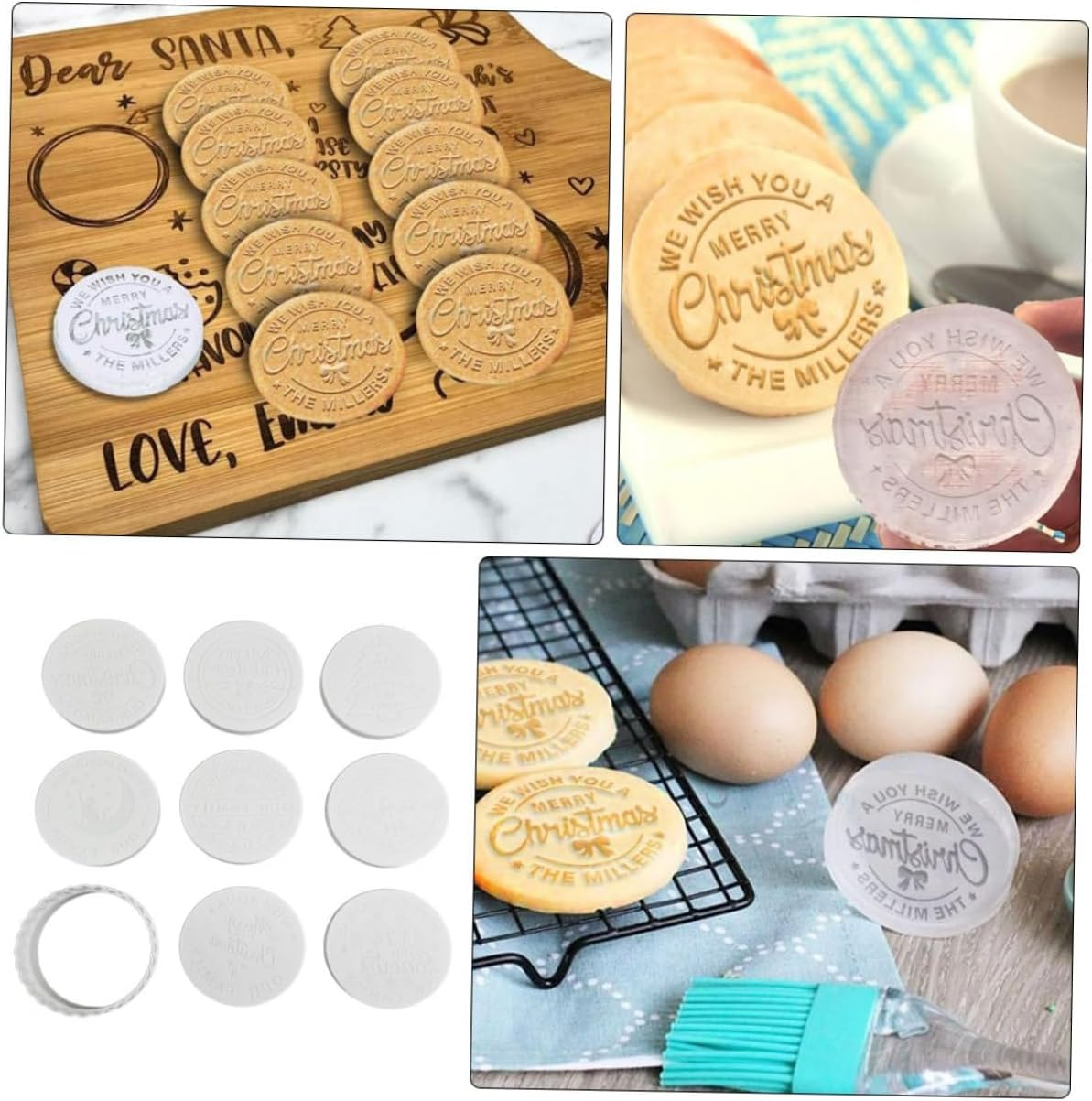 LABRIMP Party Cookie Molds Christmas Cookie Stamp Mold Kitchen Baking Tools for DIY image number 4