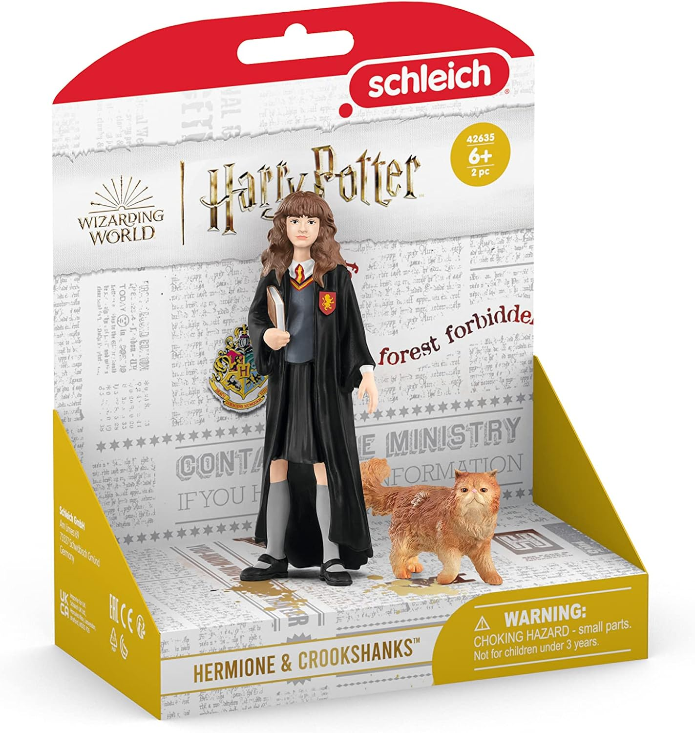 Schleich Harry Potter - Hermonie and Crookshanks Cat Figurines - 2 PC Harry Potter Set - Wizarding World Collectible Figures for Kids and Adults - Toys for Ages 6+ | 42635 - Multicolor image number 5