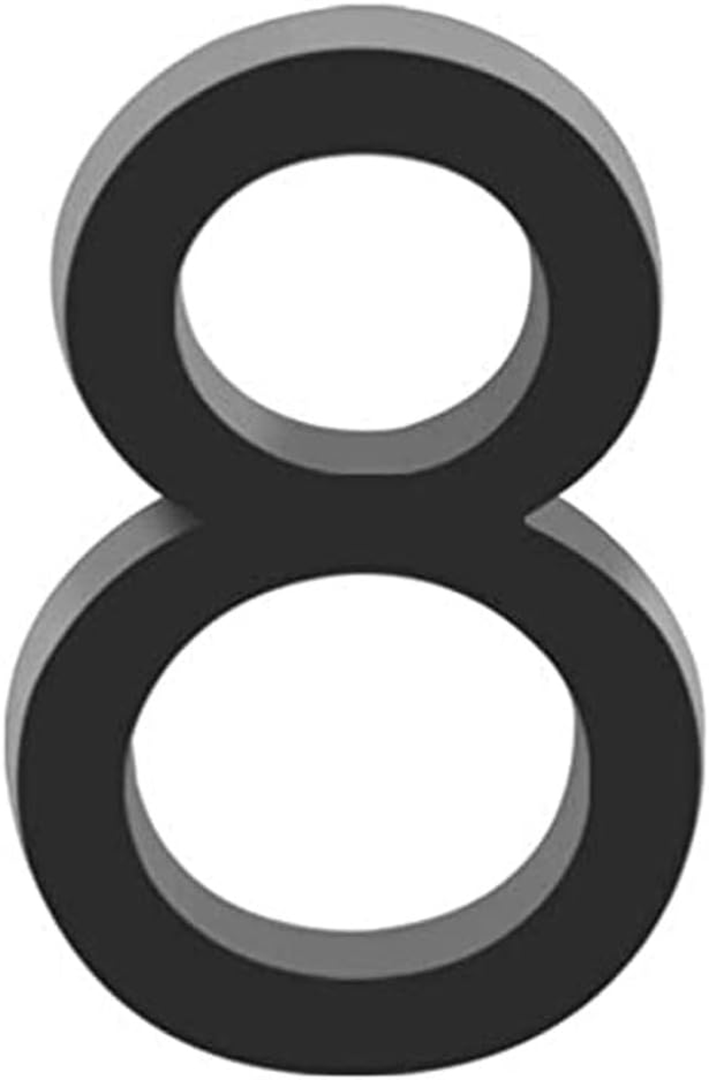 3 Inch Mailbox Numbers, 3D Door Mailbox Numbers 0-9 Self Adhesive House Door Numbers House Street Address Numbers Stickers for House, Apartment, Office, Hotel Room (Black-8)