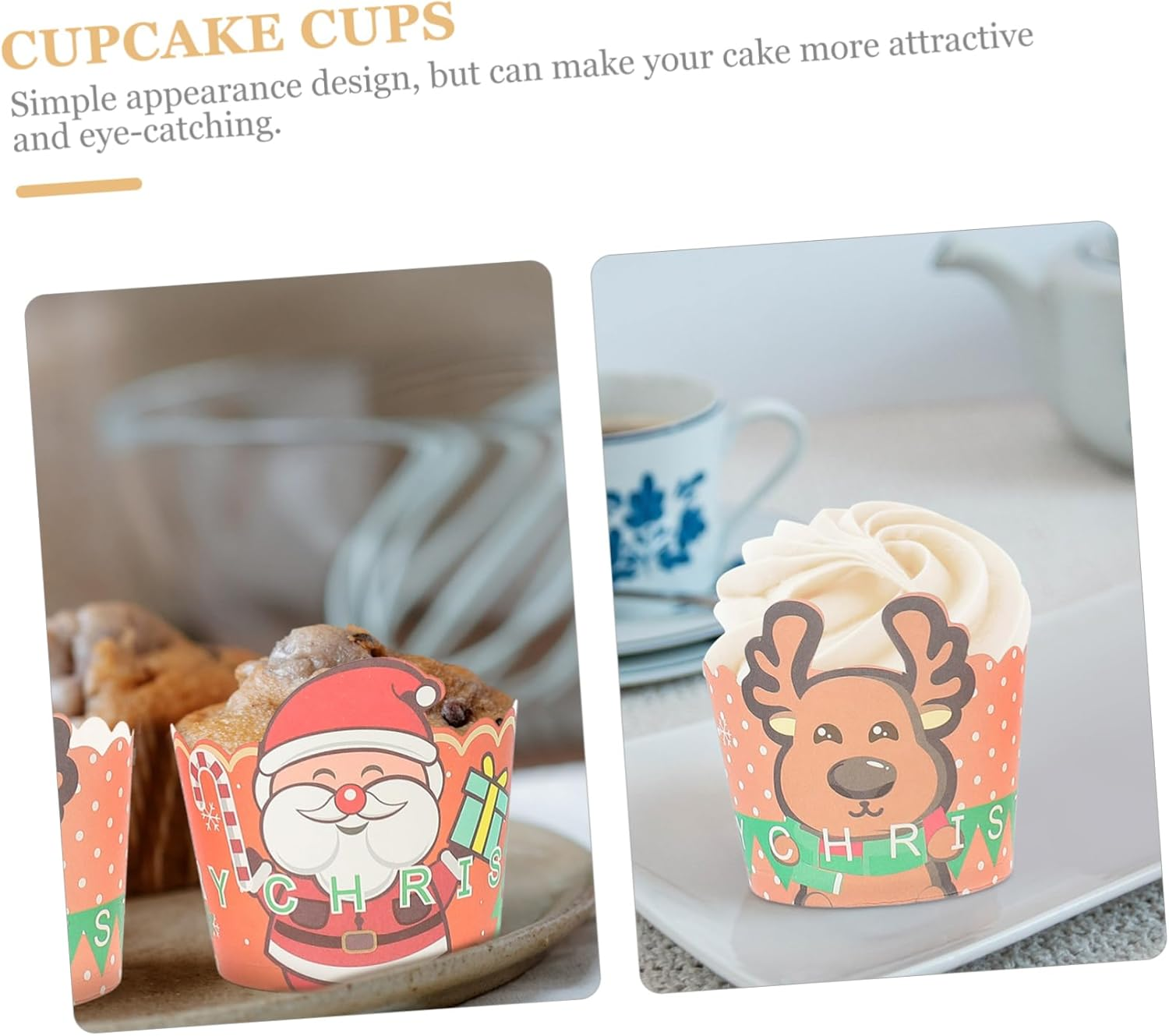 150Pcs Christmas Cake Cups Small Pack for Holiday Parties and Festive Baking Heat-Resistant Material Provides Safe Use for Christmas Cake Decorations and Party Favors Random Color image number 4