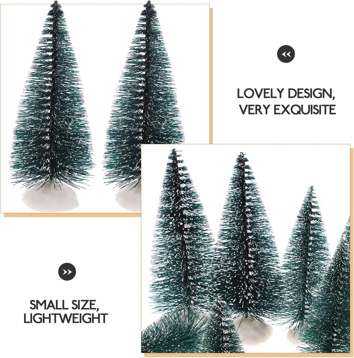 10Pcs Mini Artificial Christmas Tree Desktop Decorations for Xmas Party Home Table Decor Miniature Xmas Trees image number 3