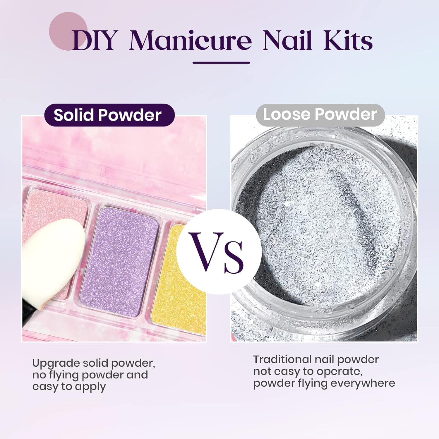 MIZHSE Pearl Chrome Nail Powder for Nails Iridescent Mermaid Glitter Powder, Holographic Solid Pigment Aurora Gold Silver Mirror Powder Nail Art(6 in 1) image number 5