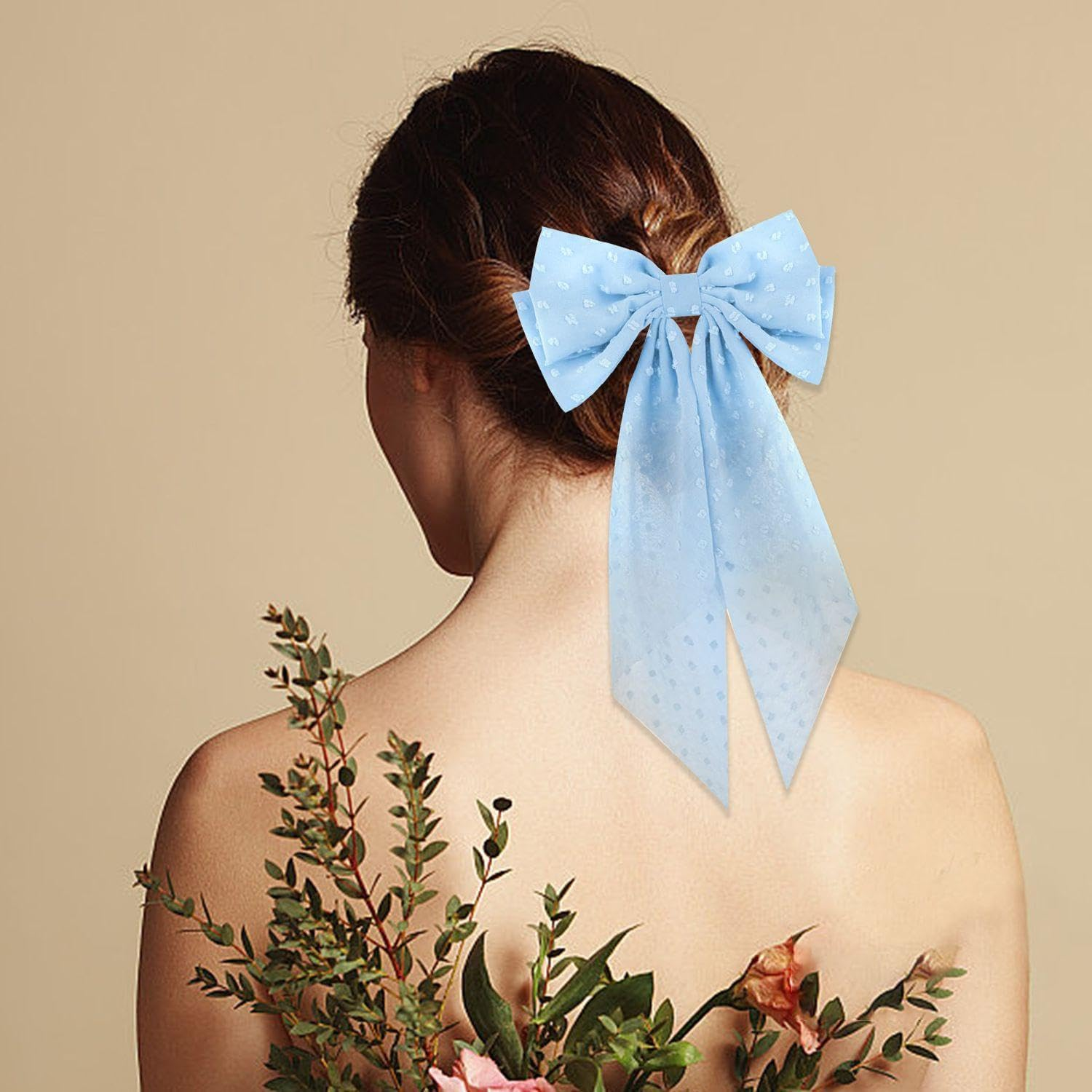 Pack of 2 Bow Hair Pins, Simple and Cute Hairpin, Girls' Hair Pin, Hairstyle Decorations, Hairdresser Design Accessories. image number 3