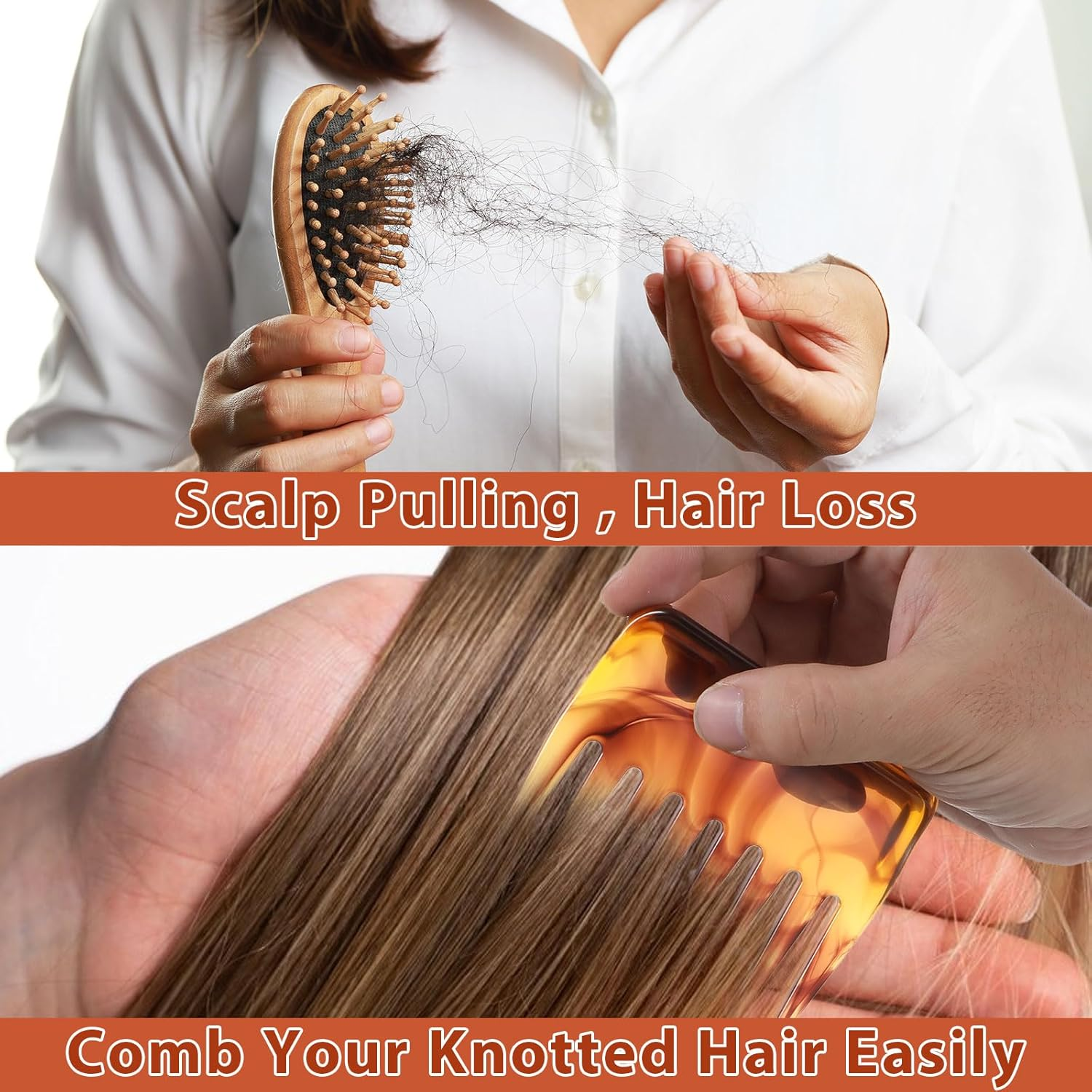 Curling Comb, Mini Portable Wide Teeth Comb, Handle-Less Curling Comb, Anti-Static Hair Comb, Suitable for Men and Women in Hairdressing Salon on Travel image number 4